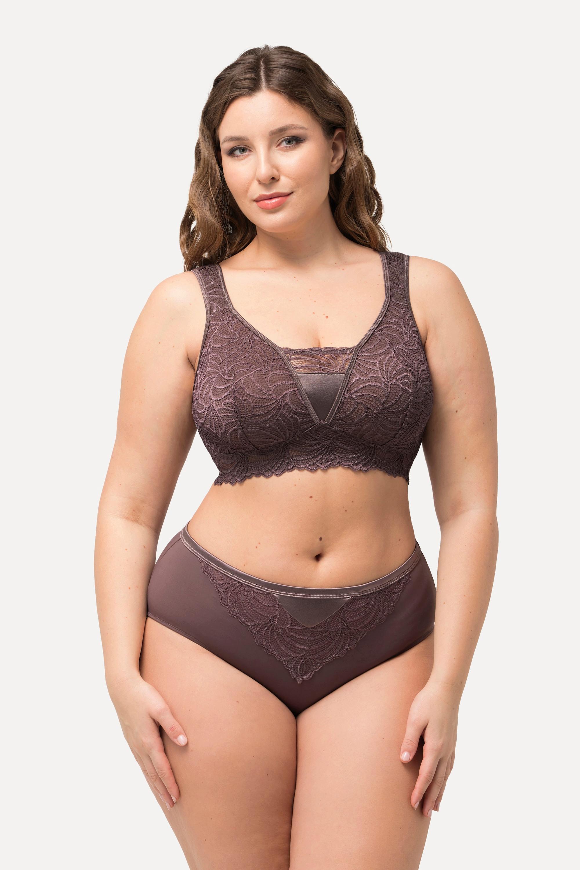 Ulla Popken Bralette, Spitze, ohne Bügel, Cup B - F