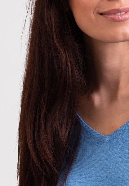 CASH-MERE.CH Seide Kaschmir V-Ausschnitt Pullover