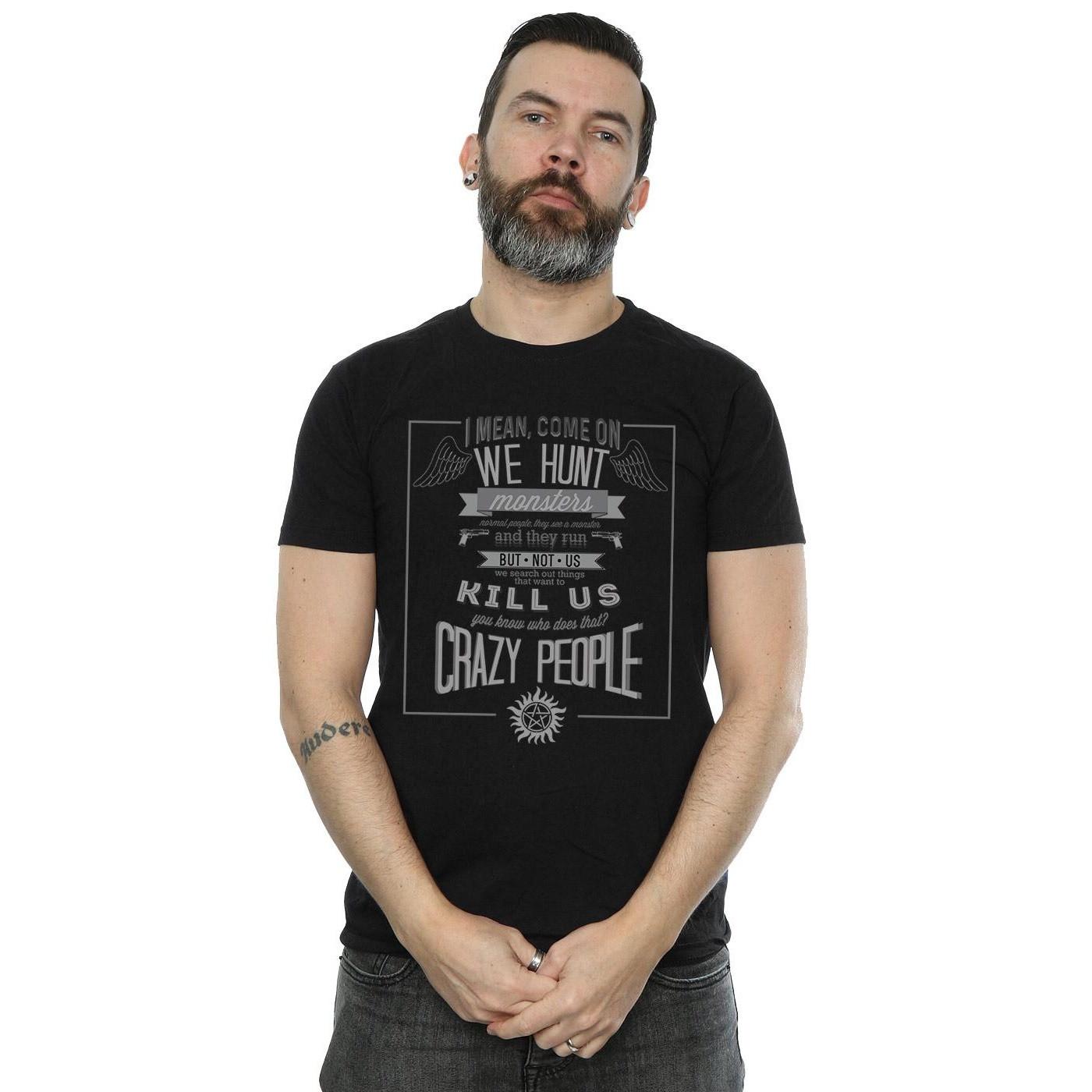 Supernatural Crazy People Bedrucktes T-Shirt