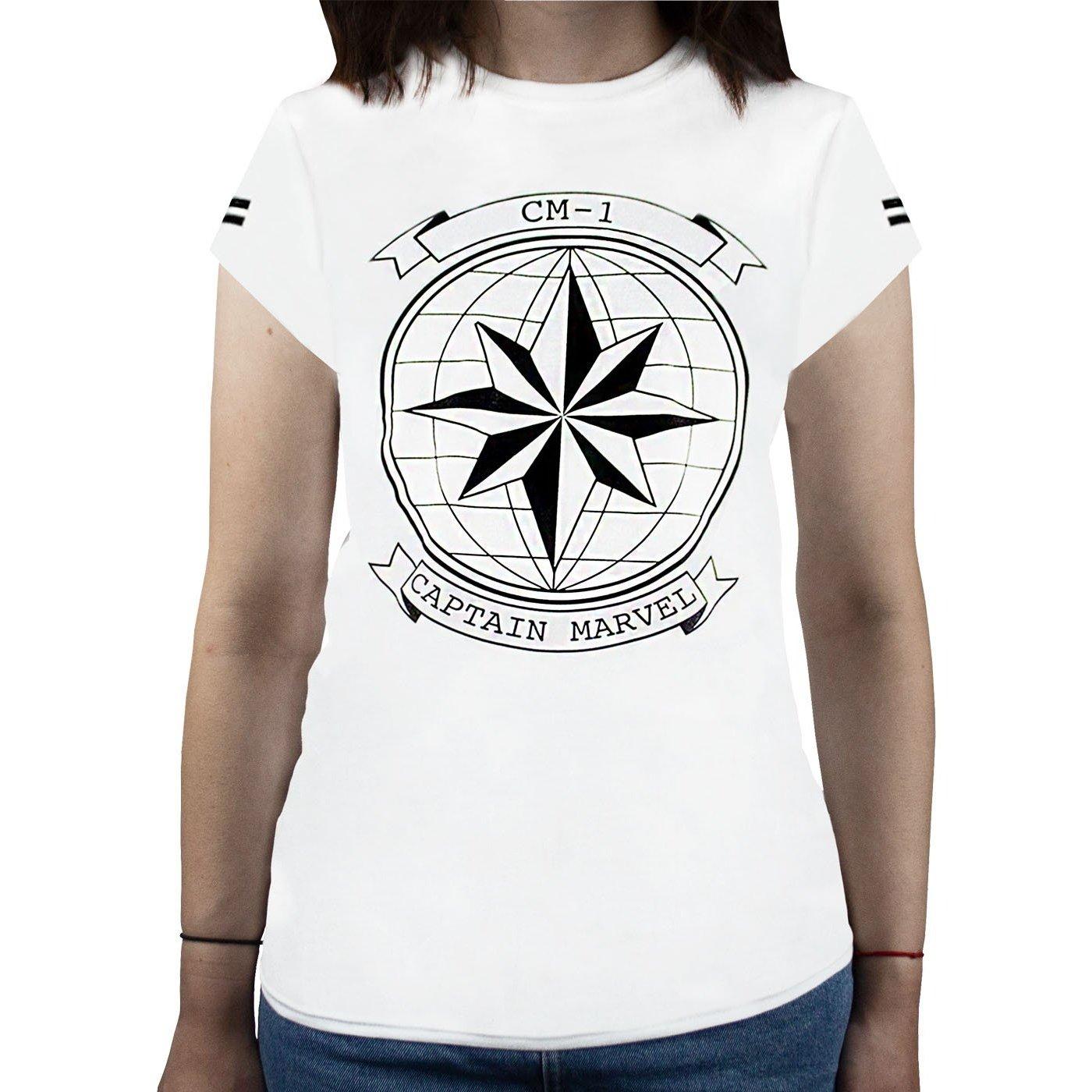 Captain Marvel Star Insignia und Globus T-Shirt