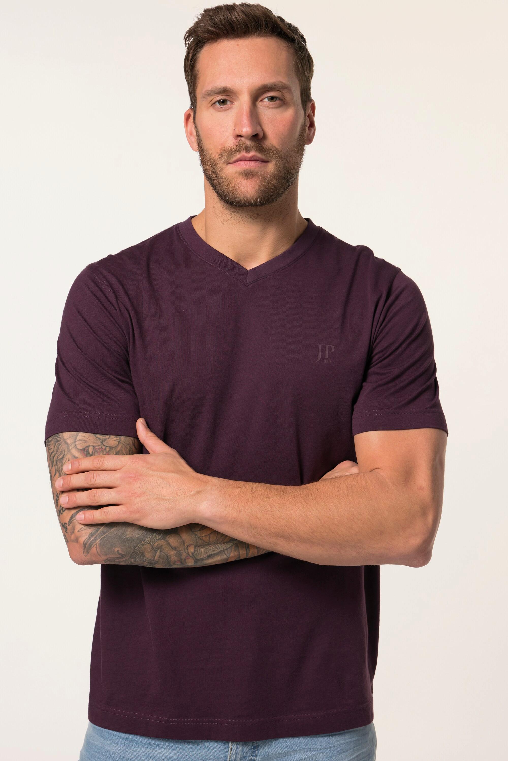 JP1880 Basic V-Ausschnitt Halbarm T-Shirts 2er-Pack