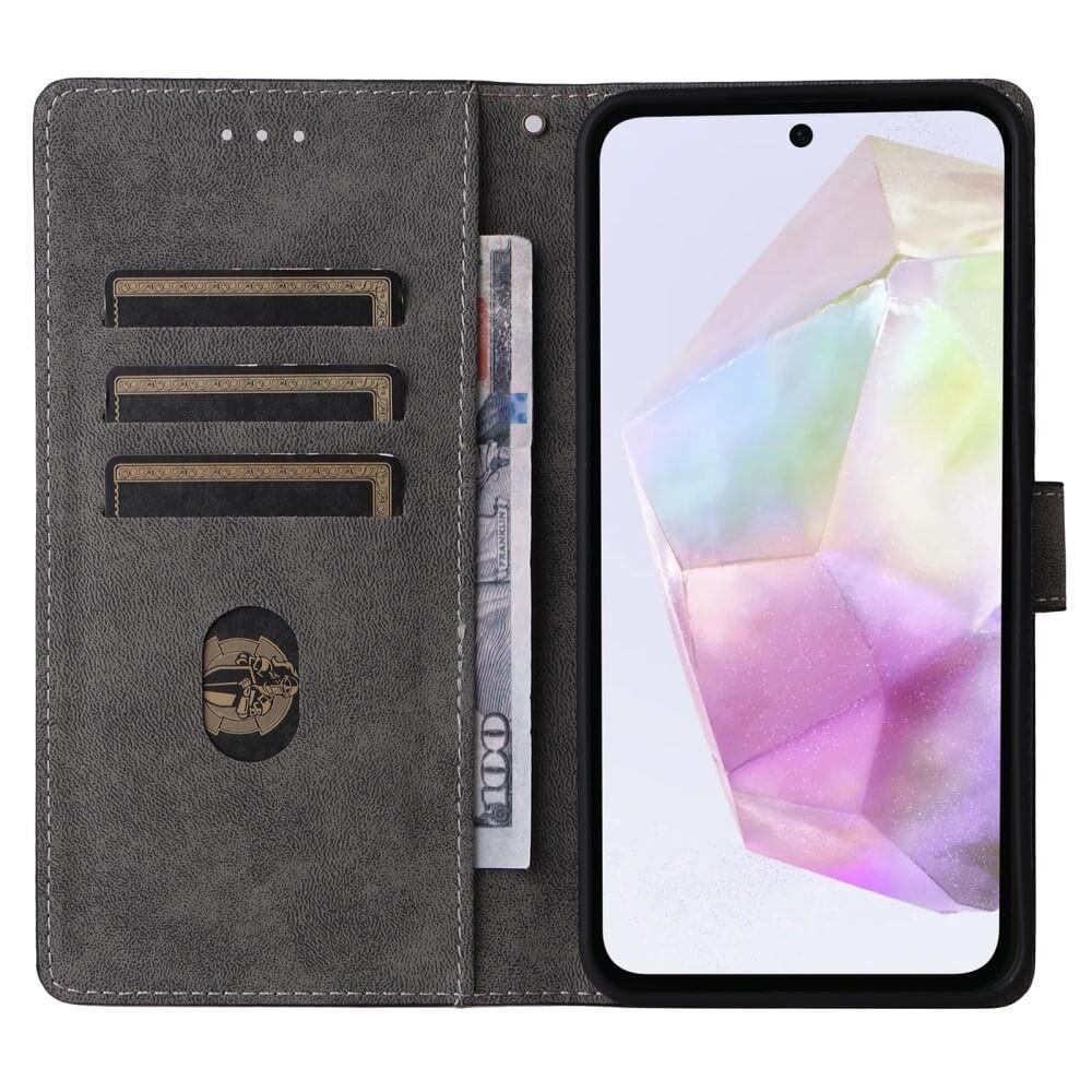 Cover-Discount Galaxy A56 5G - Ledertasche mit RFID Blocker