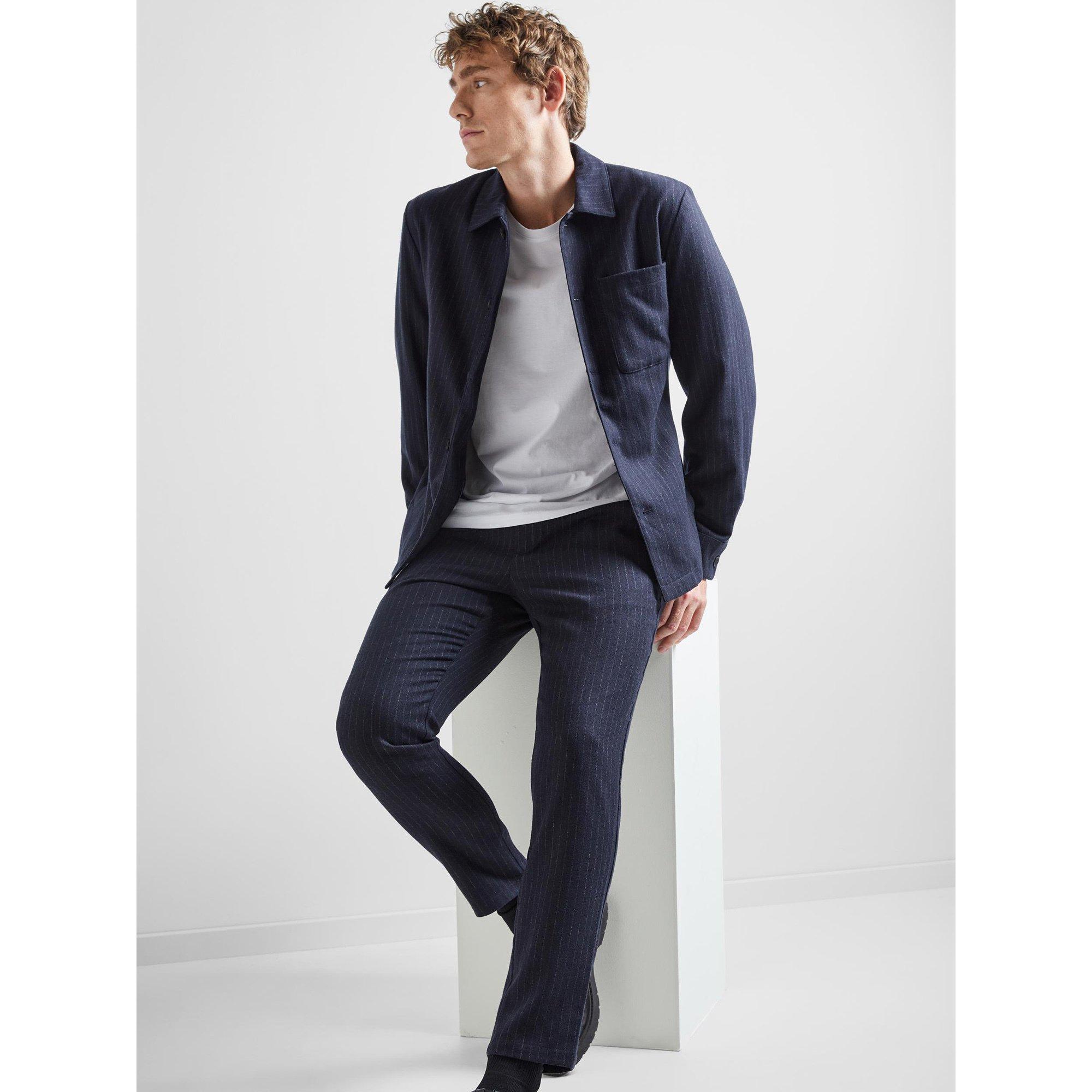 SELECTED SLHSlim-Ayr Pinstriped Elastic Slim Fit Hose