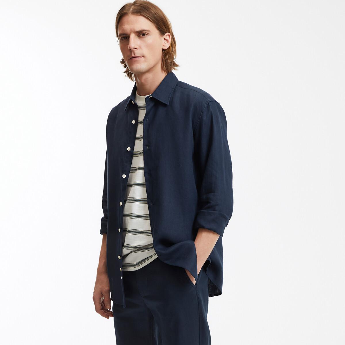 La Redoute Collections Signature Regular Fit Langarm Leinenhemd