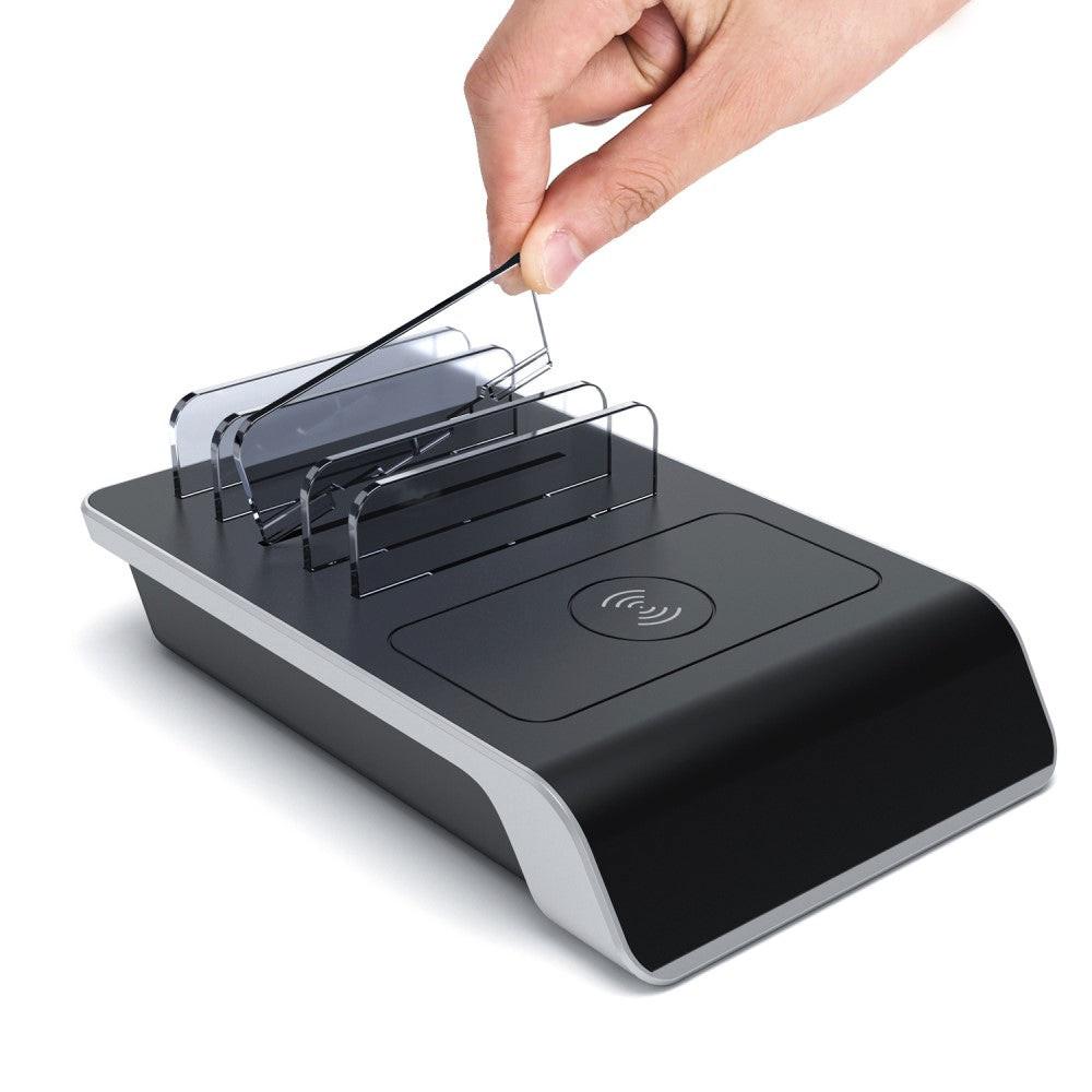 Cover-Discount Ladestation Mit 4 Anschlüssen 1 Qi Wireless Charging Pad