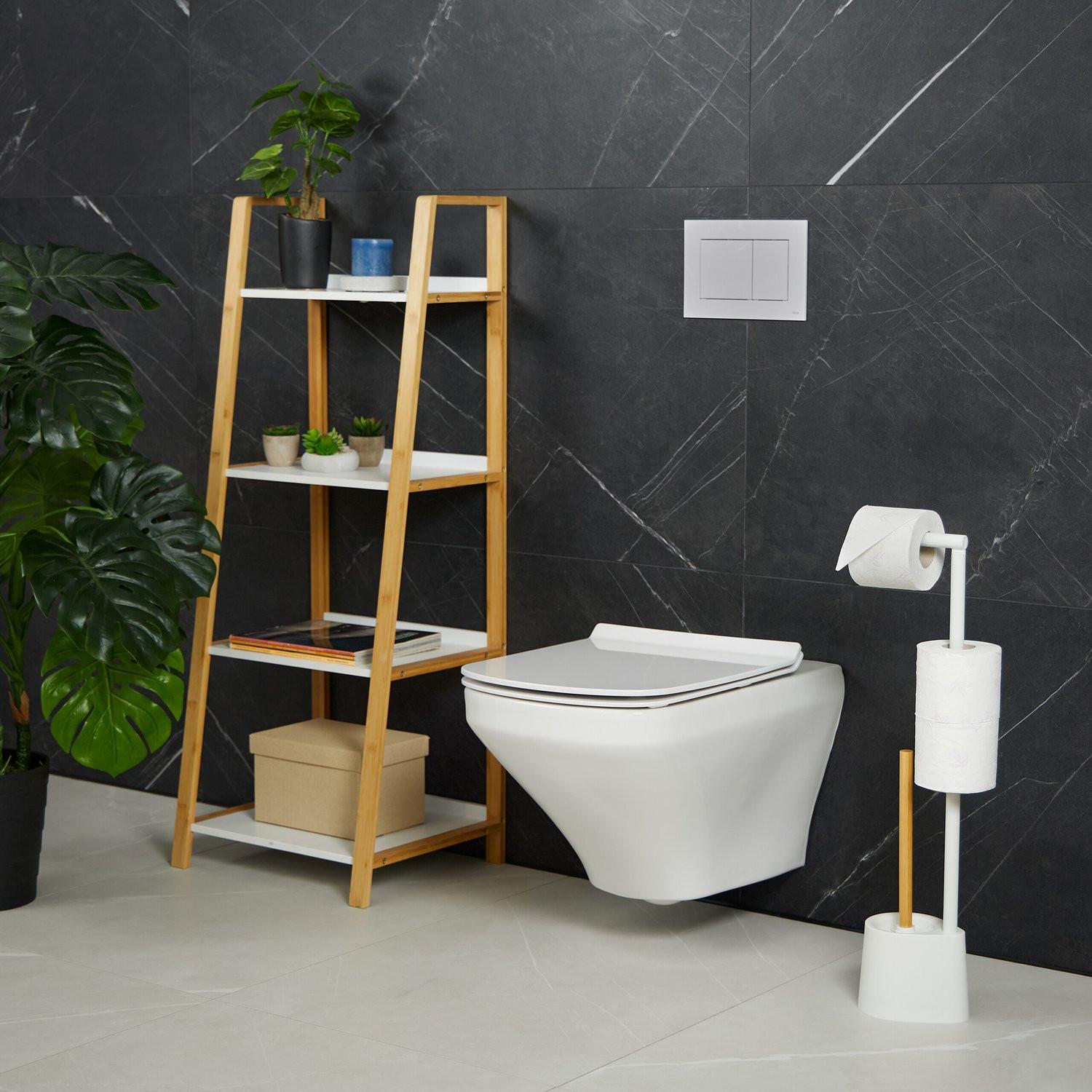 B2X Toilettensitz aus Bambus und Edelstahl