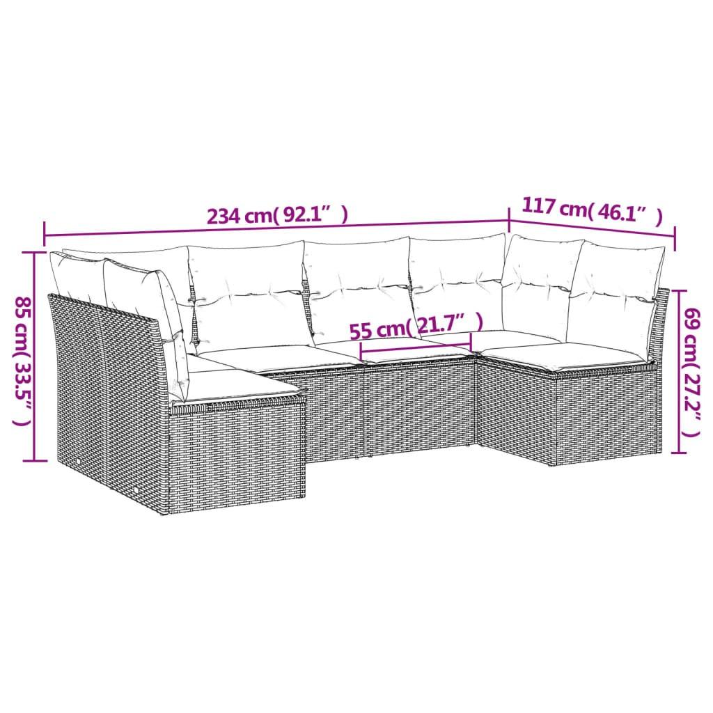VidaXL Garten sofagarnitur poly-rattan