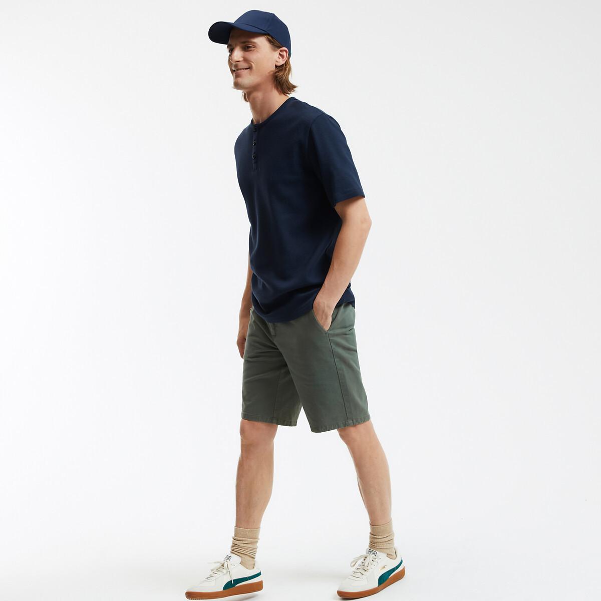 La Redoute Collections Kurzarm Henley-Ausschnitt T-Shirt