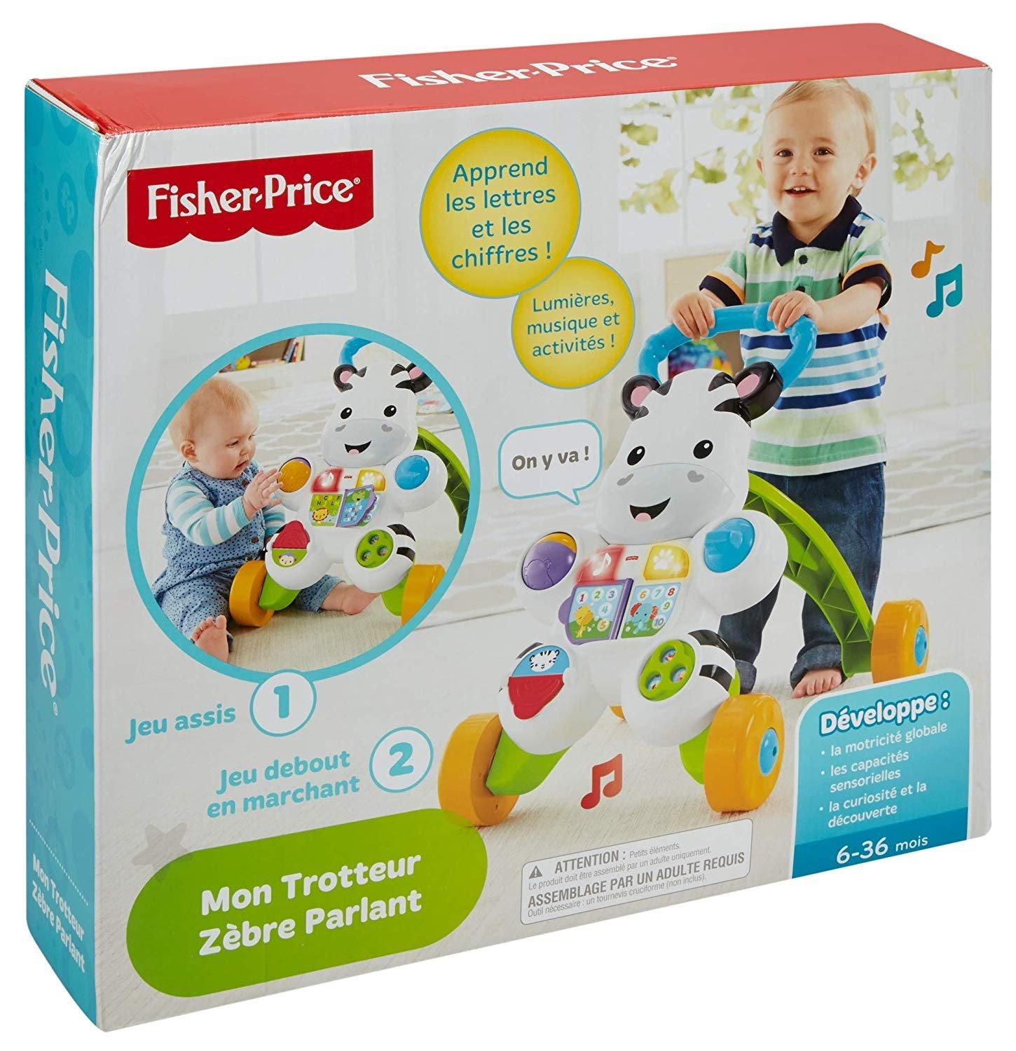 Fisher Price Mon Trotteur Zèbre Parlant, Französisch