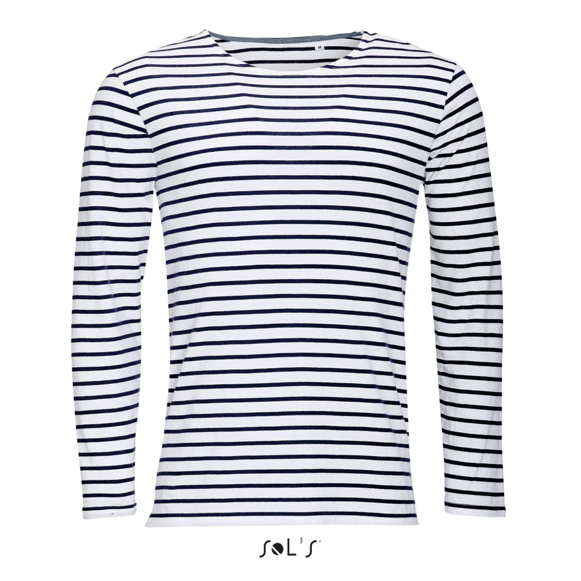 SOLS Gestreiftes Langarm T-Shirt