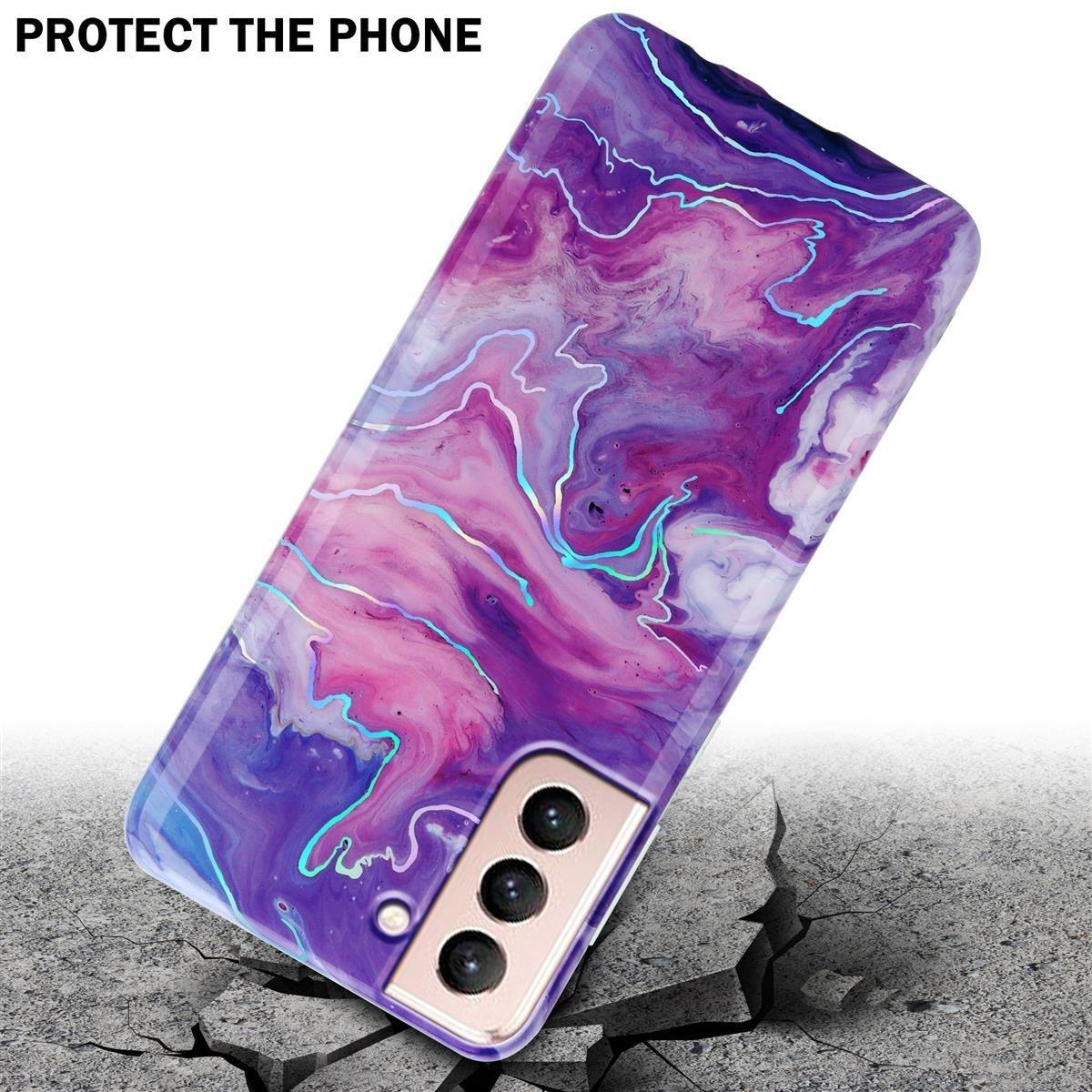 Cadorabo Hülle für Samsung Galaxy S21 5G aus TPU Silikon mit Muster Mosaik