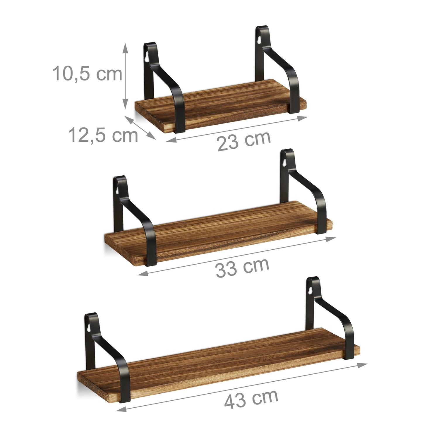 B2X 3 Stk. Schwebende Holzregale