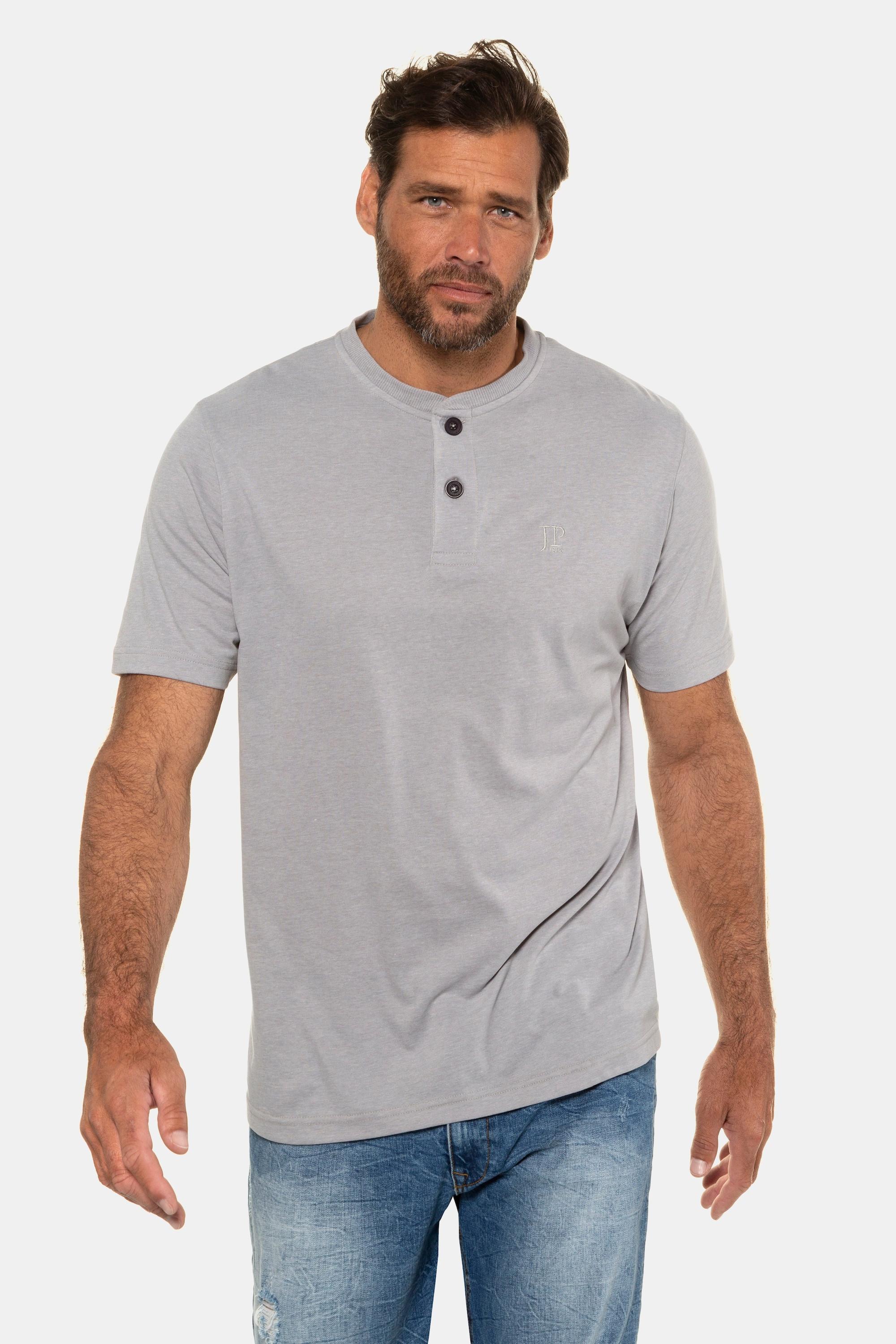 JP1880 Basic Henley 2er Pack Rundhals Knopfleiste
