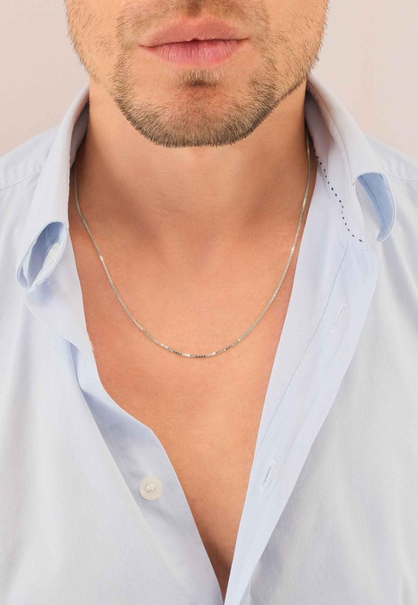 MUAU Schmuck Collier Venezianer Weissgold 750, 1.1mm, 40cm
