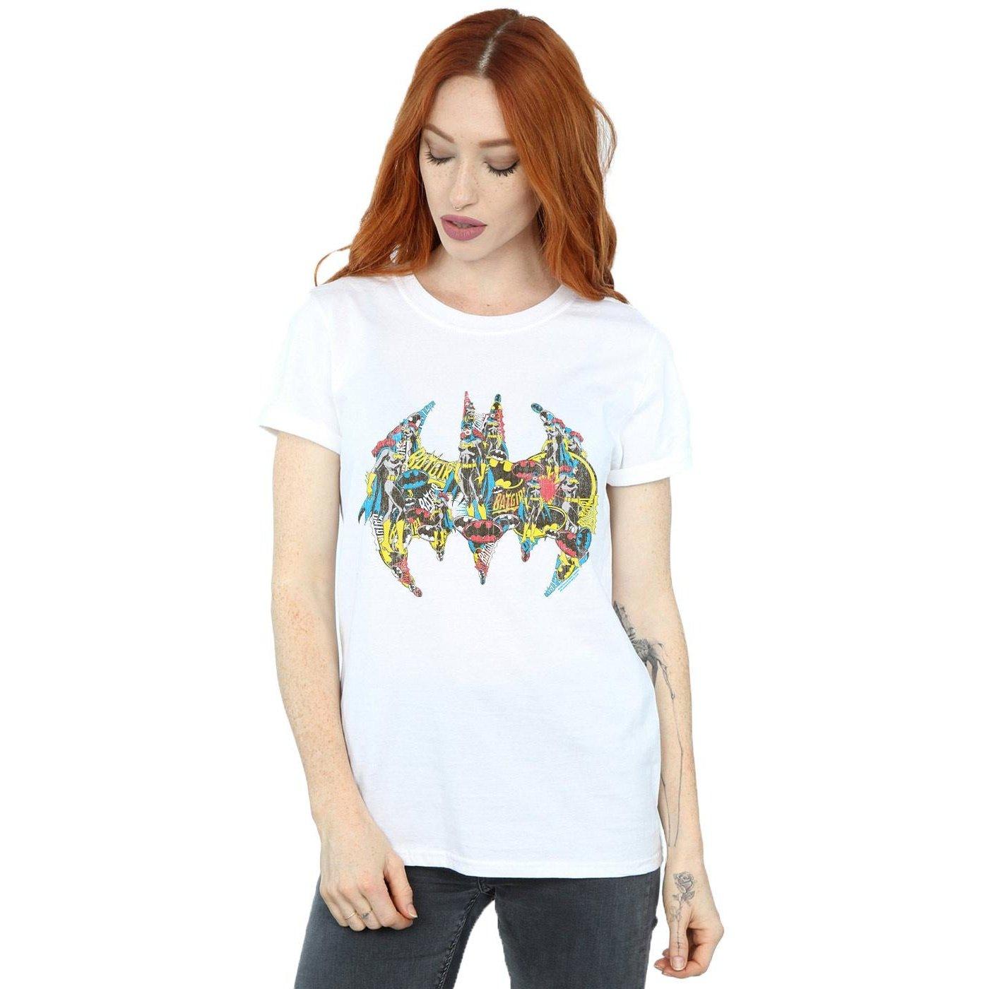 DC COMICS Batman Logo Comic Fill T-Shirt