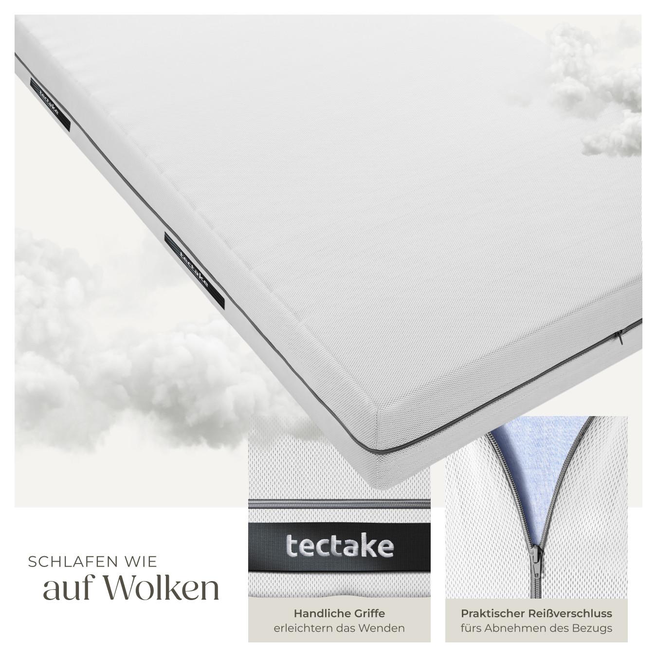 Tectake Matratze Komfortschaum mit 2 Härtegraden (H2 & H3)