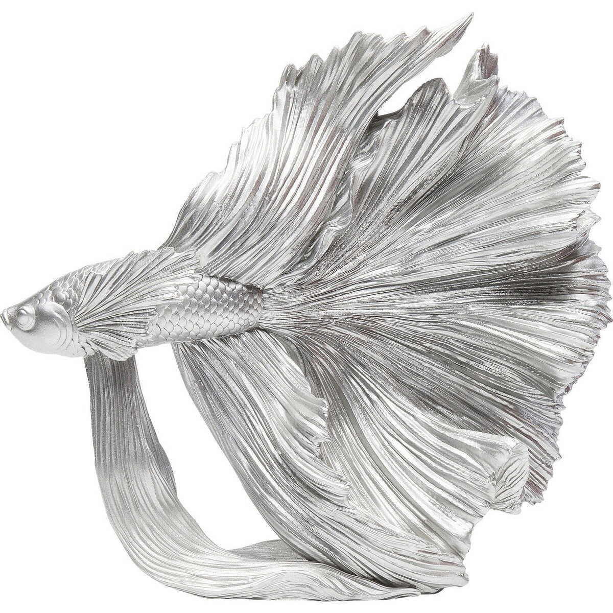 KARE Design Deko Objekt Betta Fish Silber Klein