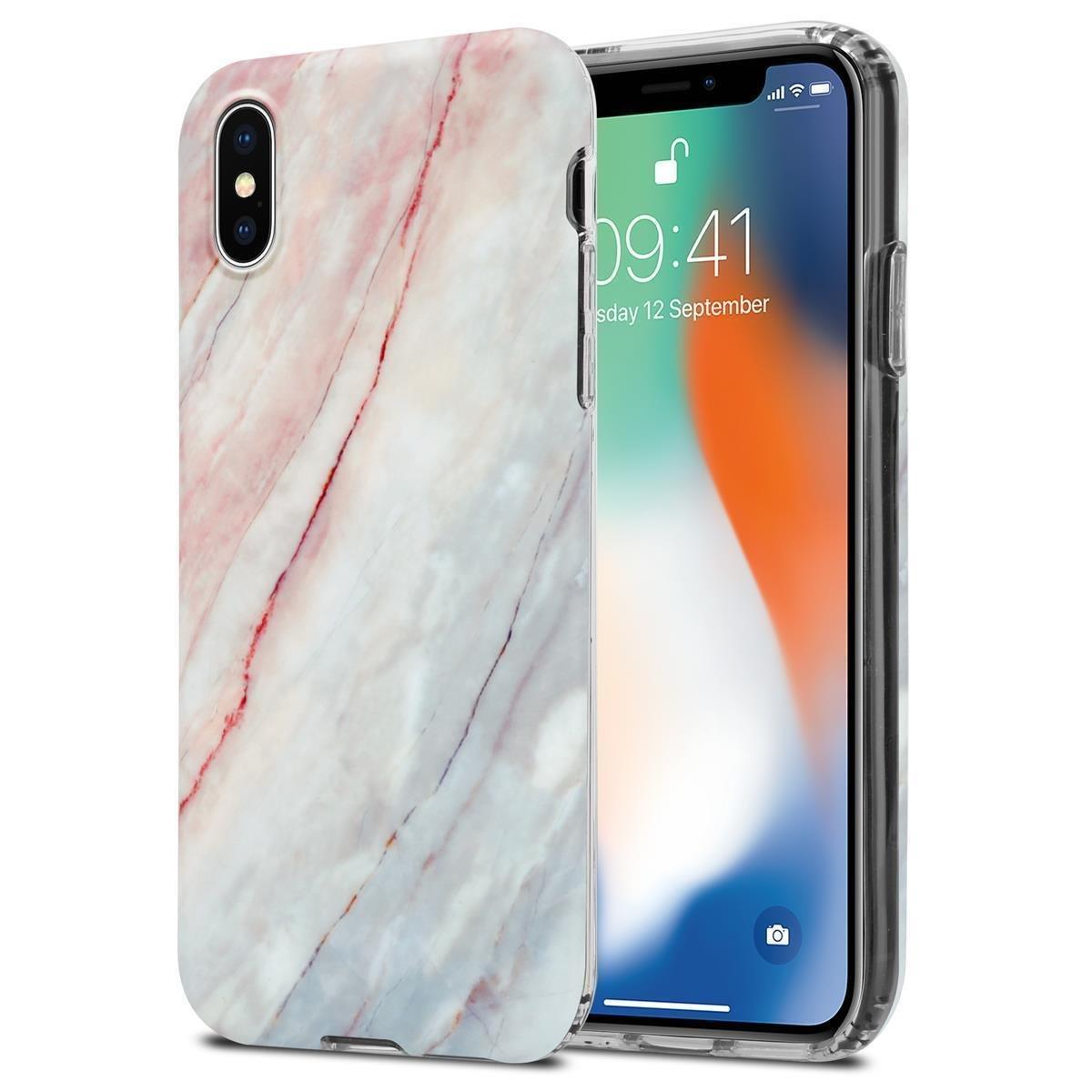 Cadorabo Hülle für Apple iPhone X XS aus TPU Silikon mit Muster Mosaik