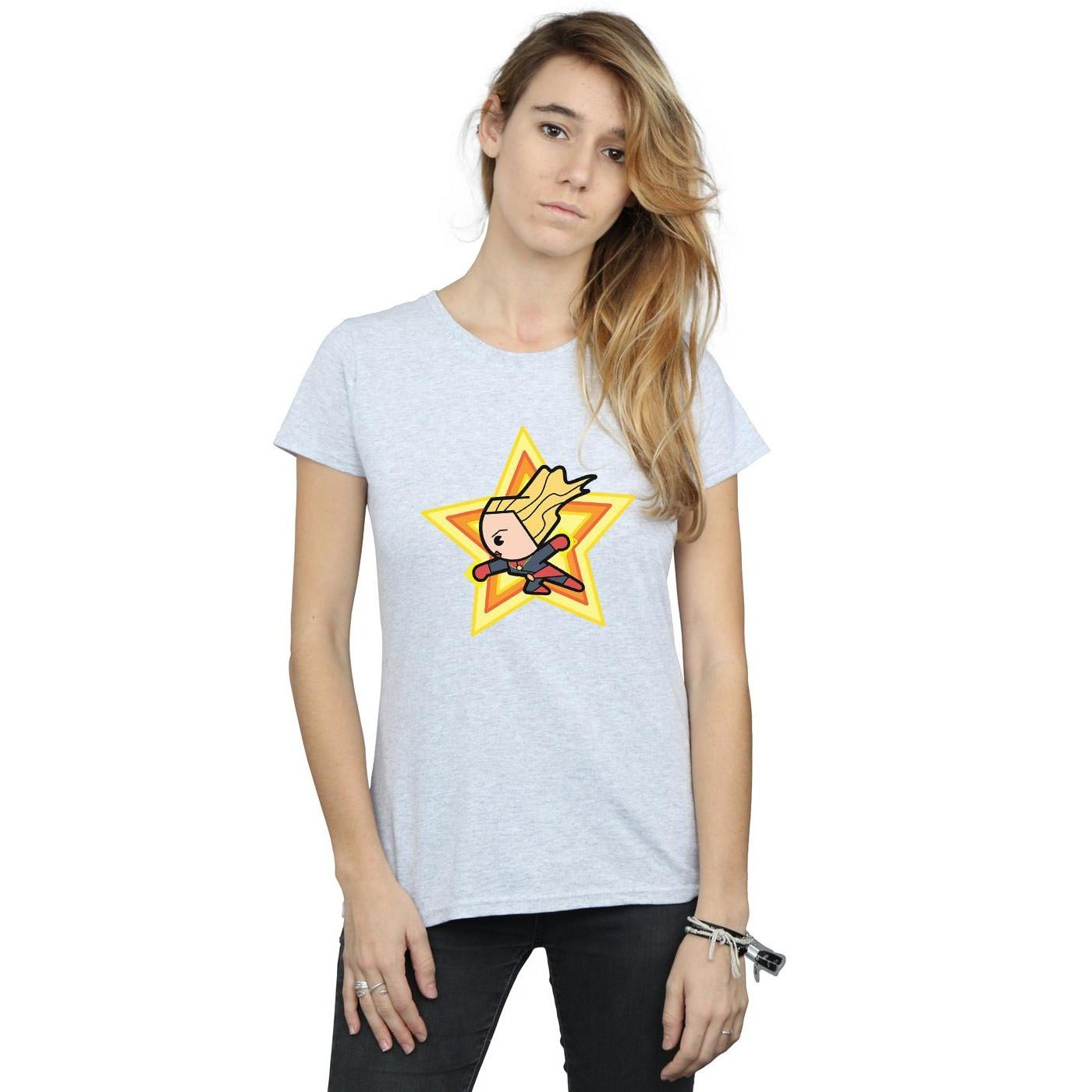Captain Marvel Chibi Star T-Shirt