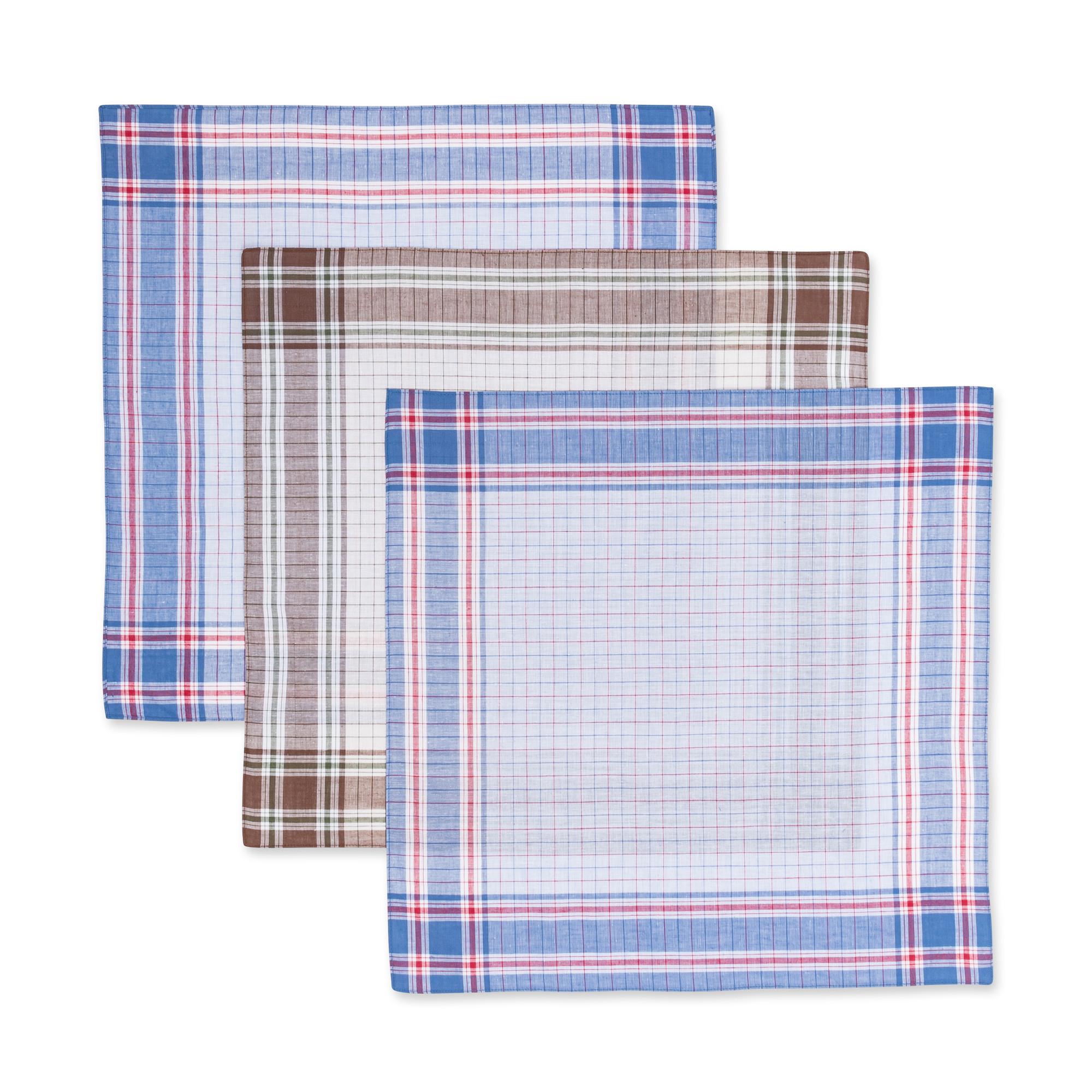 Manor kariert Herrentaschentuch