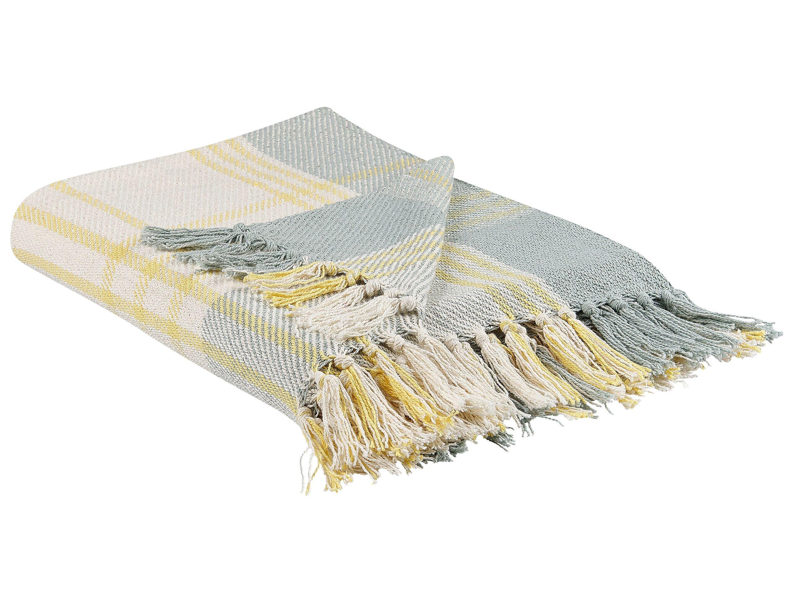 Beliani Kuscheldecke aus Baumwolle Klassisch BETALI