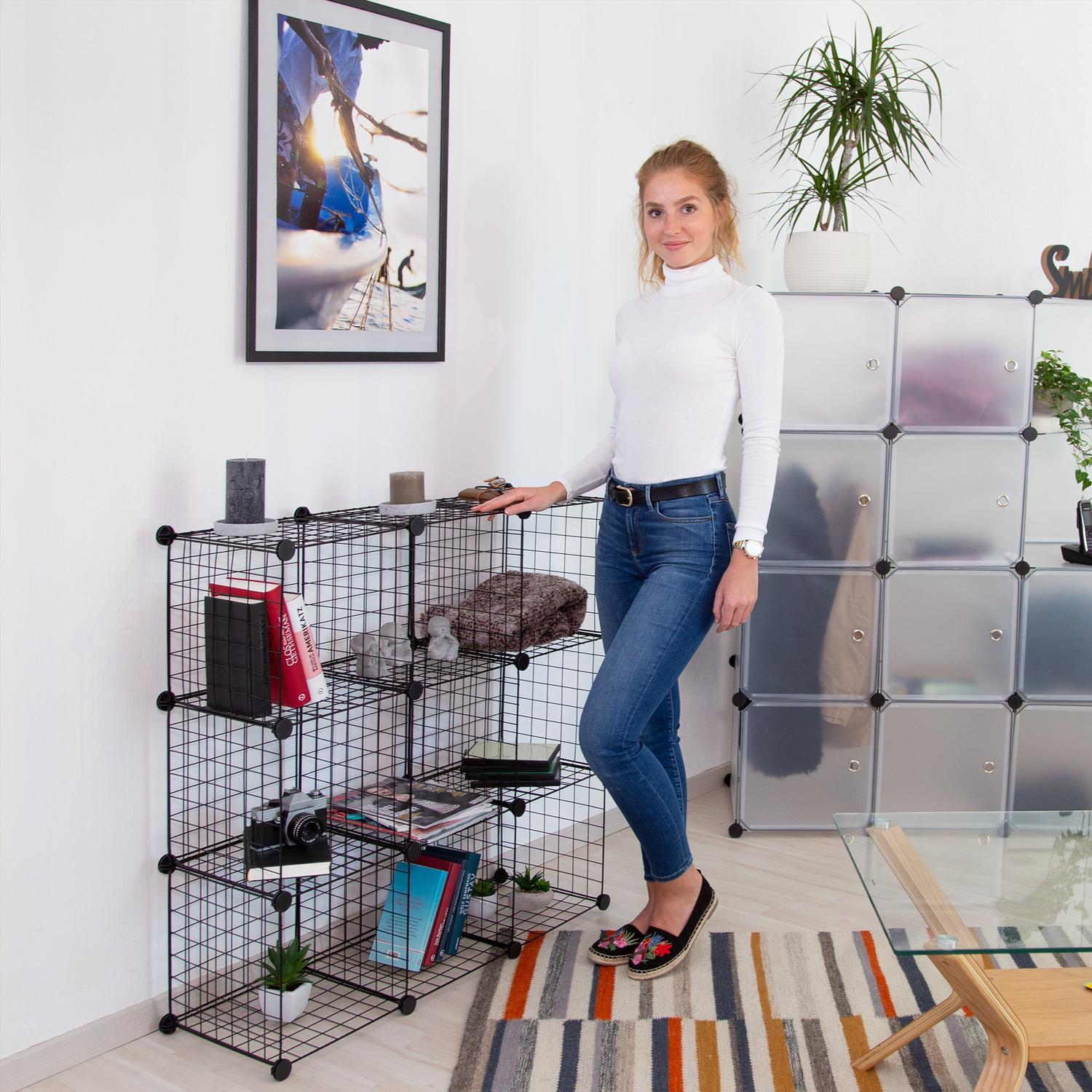 B2X Bolzenfreie Regale aus Drahtgeflecht mit 9 Fächern