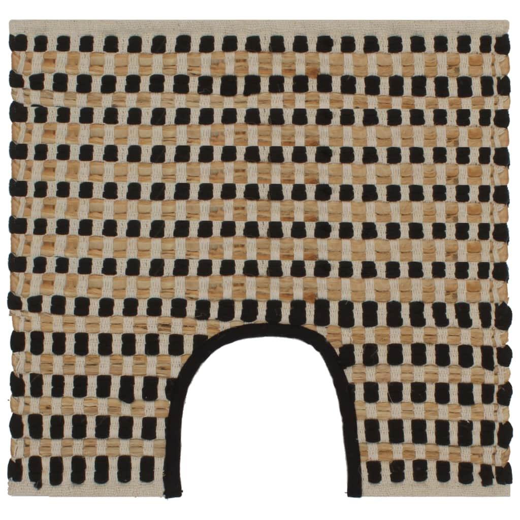 VidaXL Handgewebtes Badematten-Set Jute Stoff