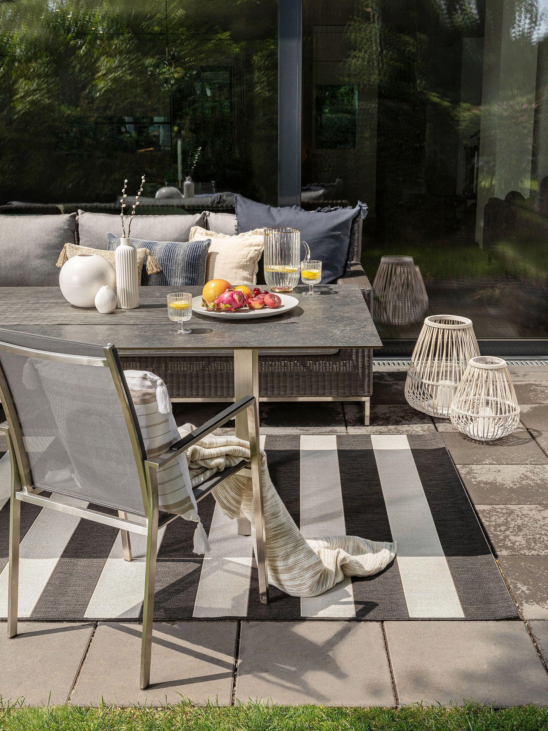 Benuta In- & Outdoor-Teppich Metro Schwarz