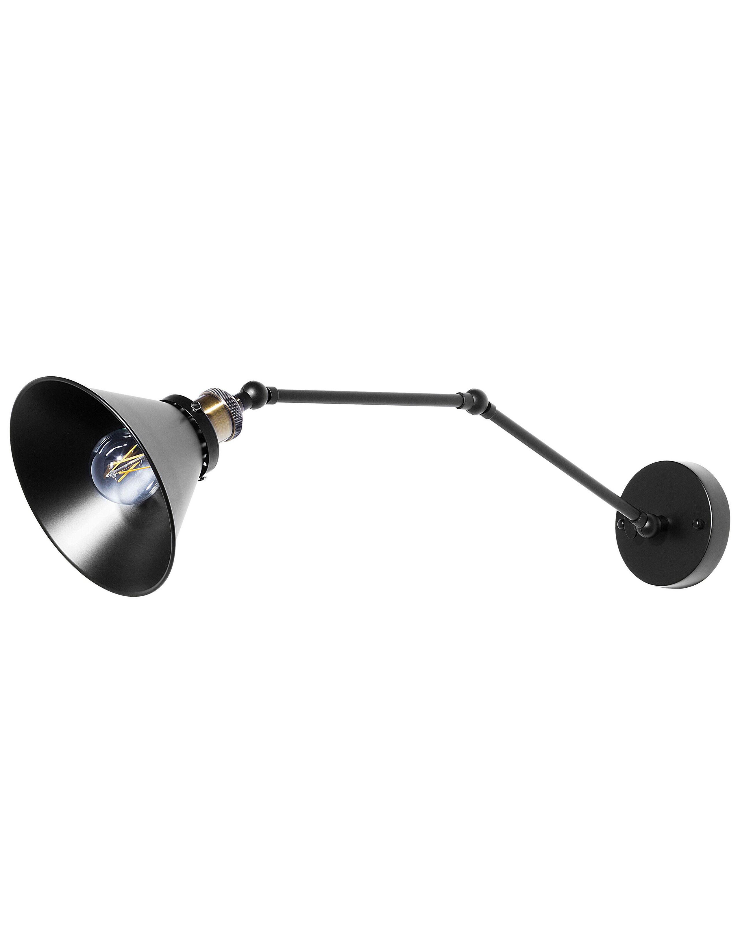 Beliani Wandlampe 2er Set aus Eisen Industriell NARVA