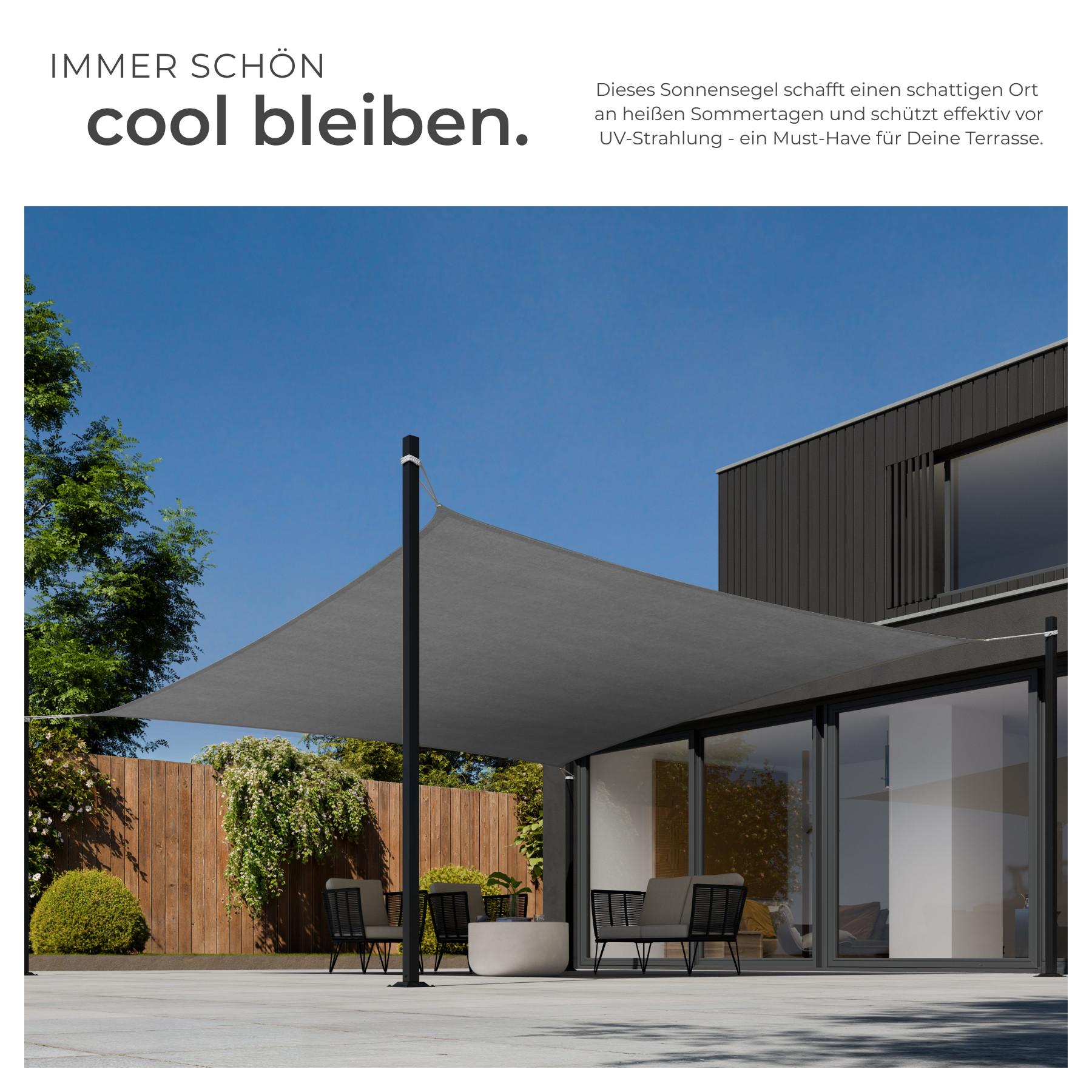 Tectake Polyethylen Sonnensegel quadratisch