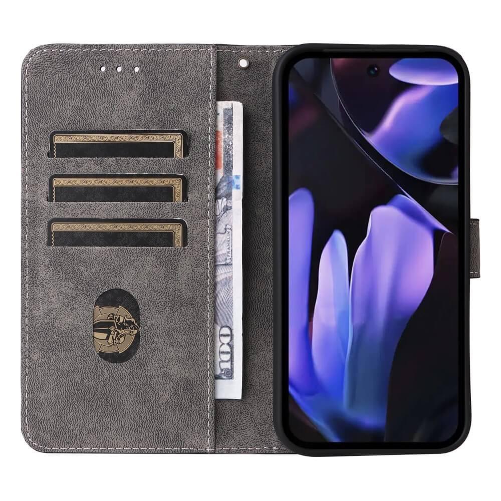 Cover-Discount Google Pixel 9a - Ledertasche mit RFID Blocker