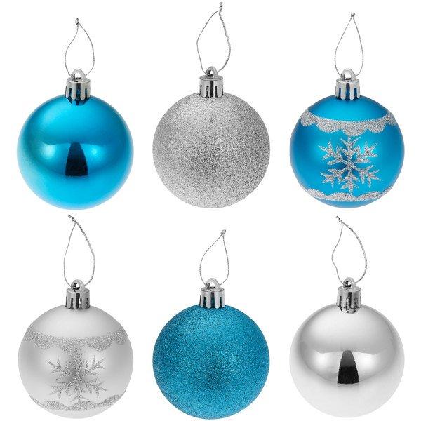 Tectake 64 Christbaumkugeln unzerbrechlich