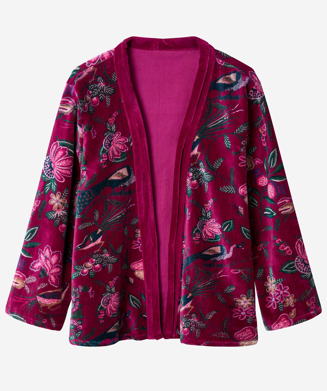 Joe Browns Samt-Kimono mit herbstlichem Muster