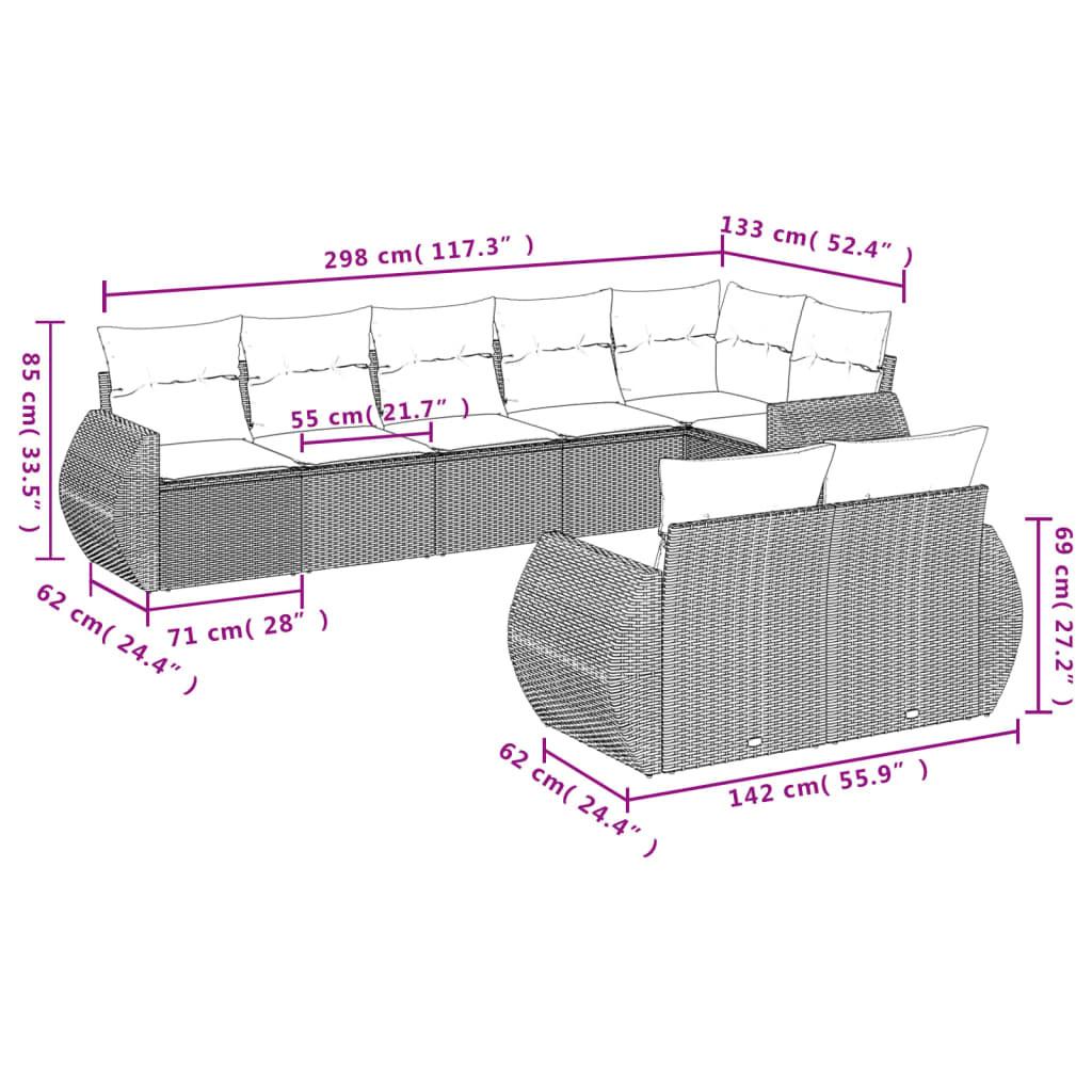 VidaXL Garten sofagarnitur poly-rattan