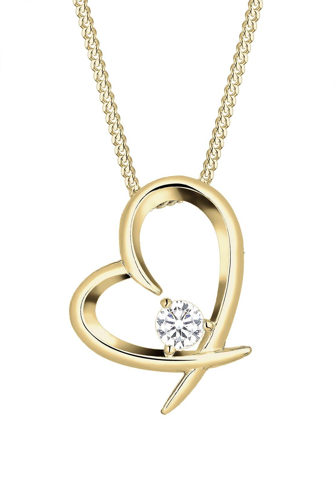 Elli Halskette Herz Geschwungen Zirkonia