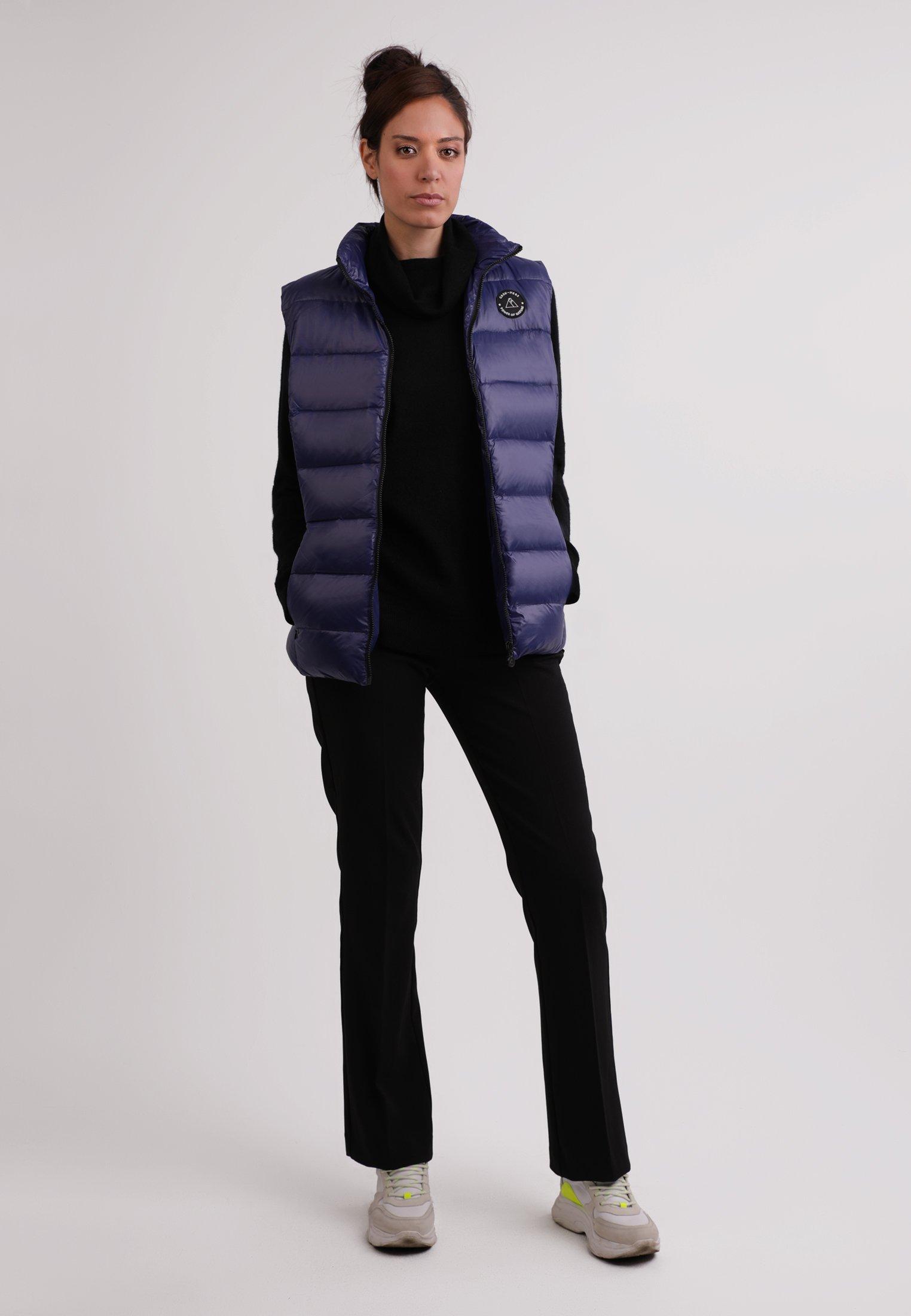 CASH-MERE.CH Daunengilet mit Kaschmirfutter in glänzender Optik