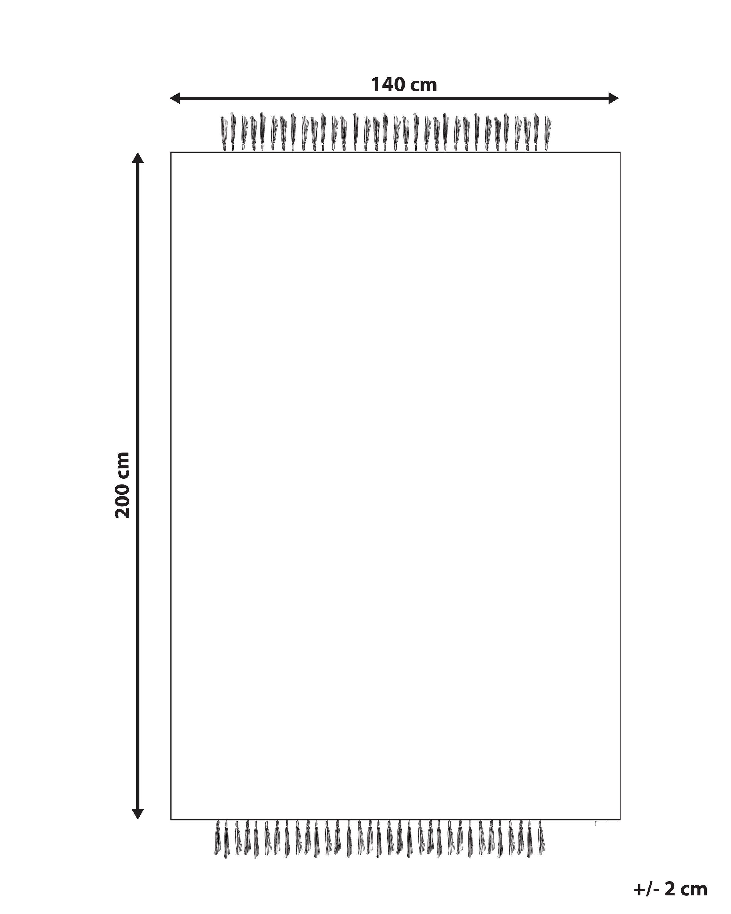 Beliani Teppich aus Wolle Boho TACETTIN