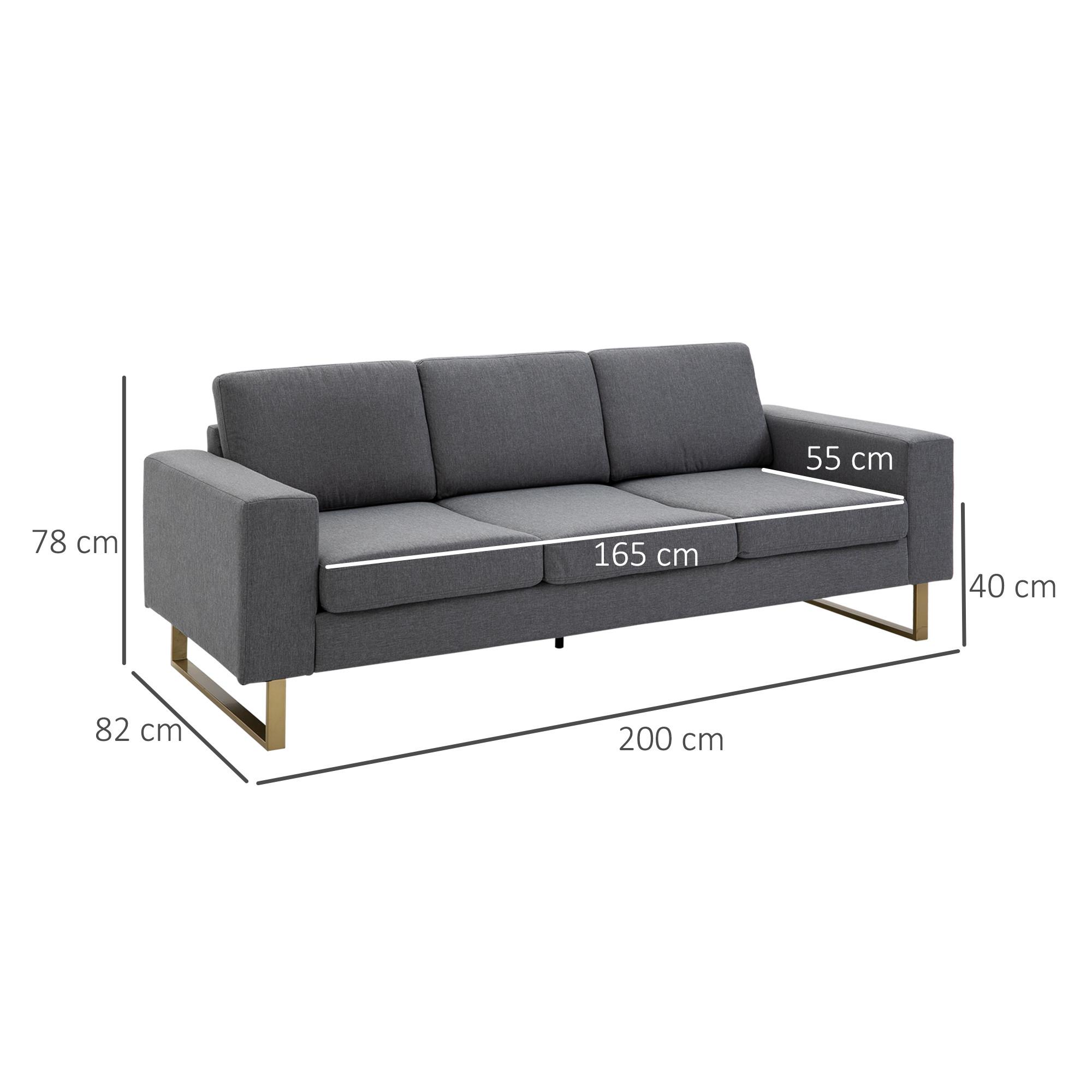 HOMCOM Sofa 3-Sitzer