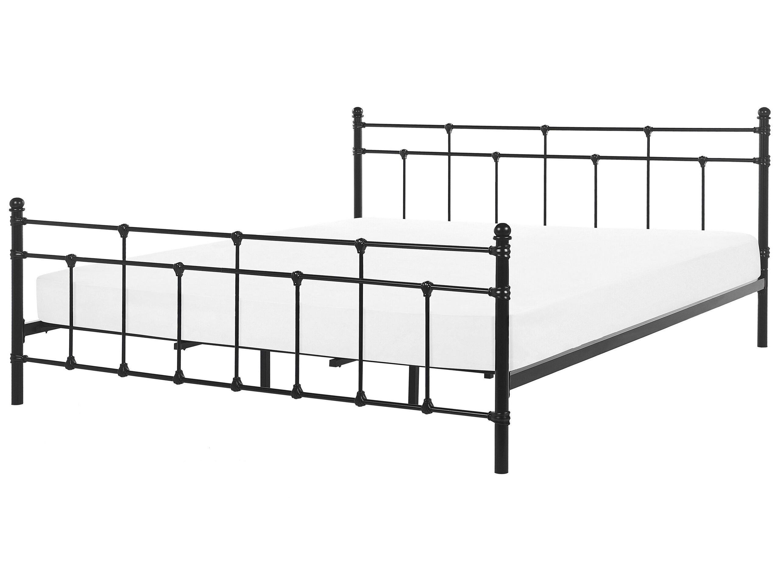 Beliani Bett mit Lattenrost aus Stahl Modern LYNX