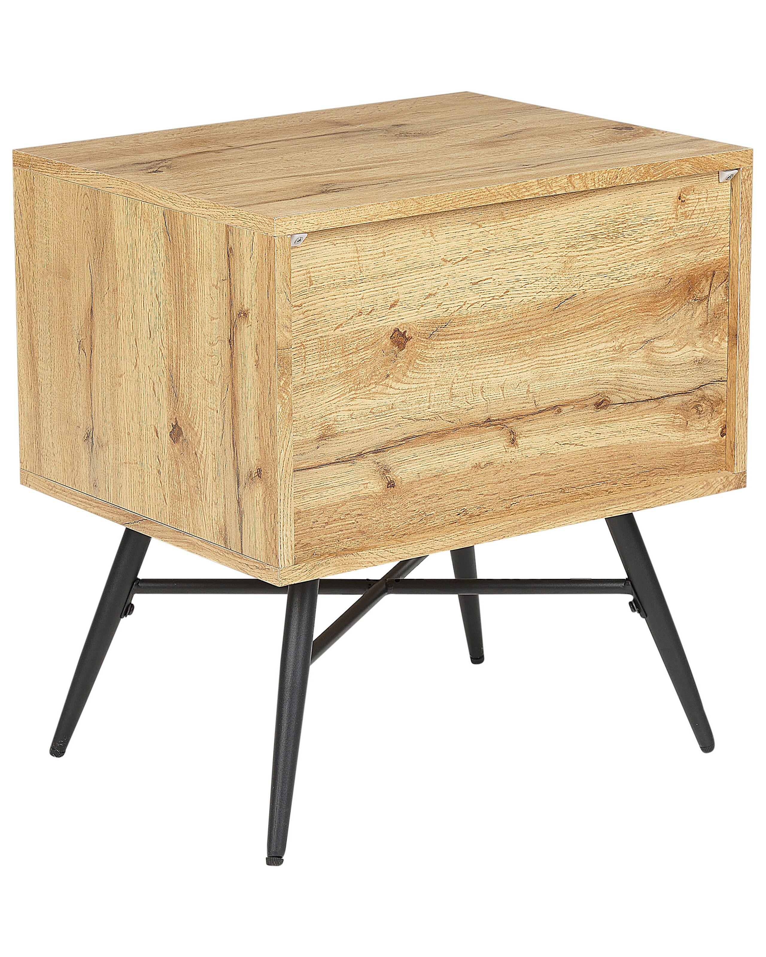 Beliani Nachttisch mit 1 Schublade aus MDF-Platte Modern LUBOCK