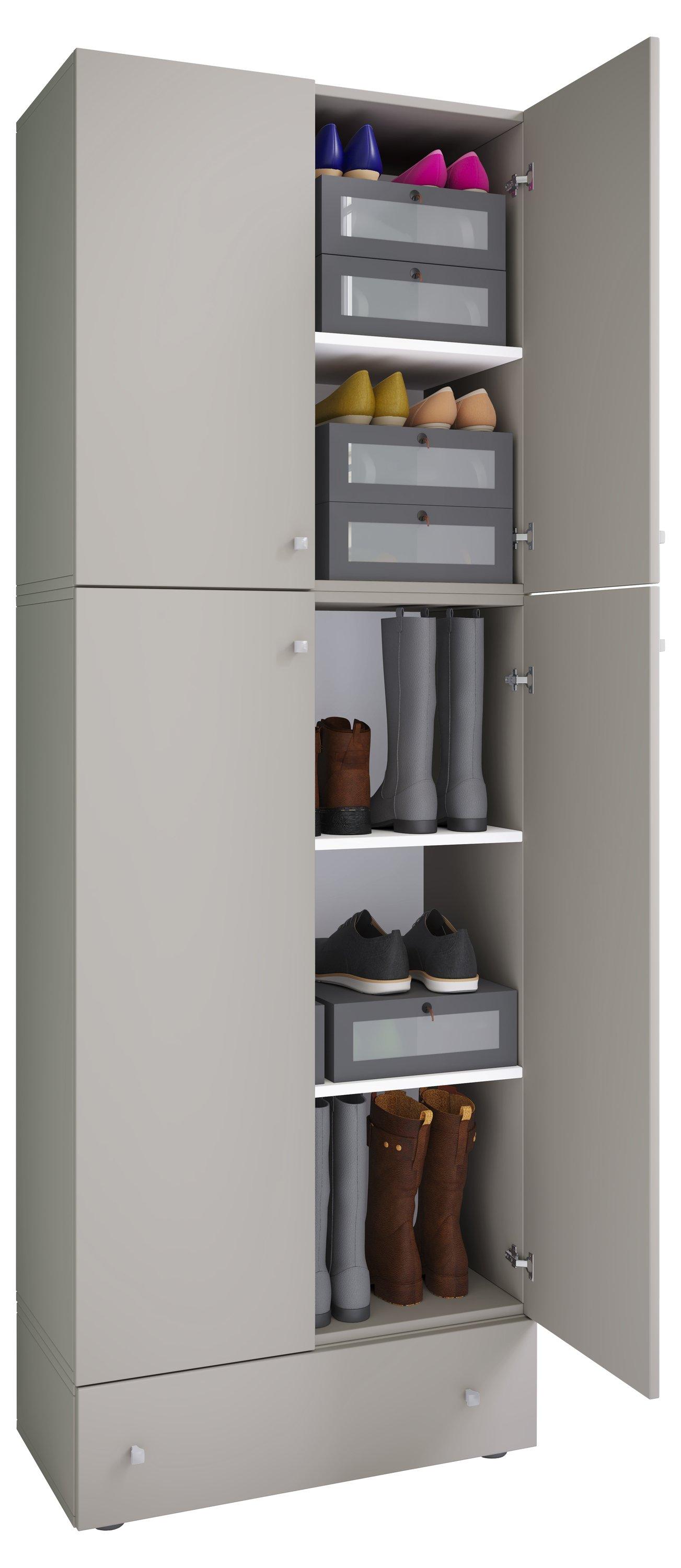 VCM XXL Schuhschrank Kleiderschrank Schuhe Schrank Dielenschrank Lona 5f Schublade