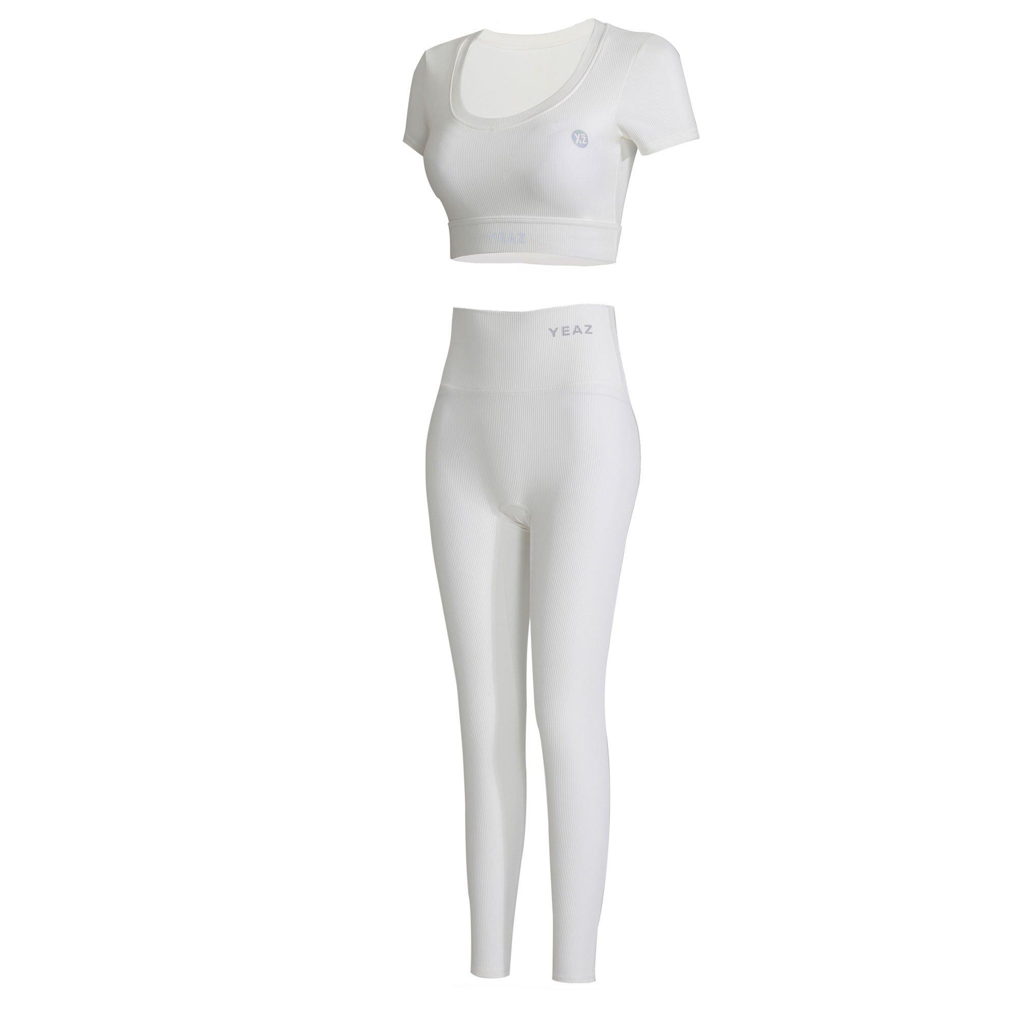 YEAZ CLUB LEVEL SET Top + Leggings - White Focus