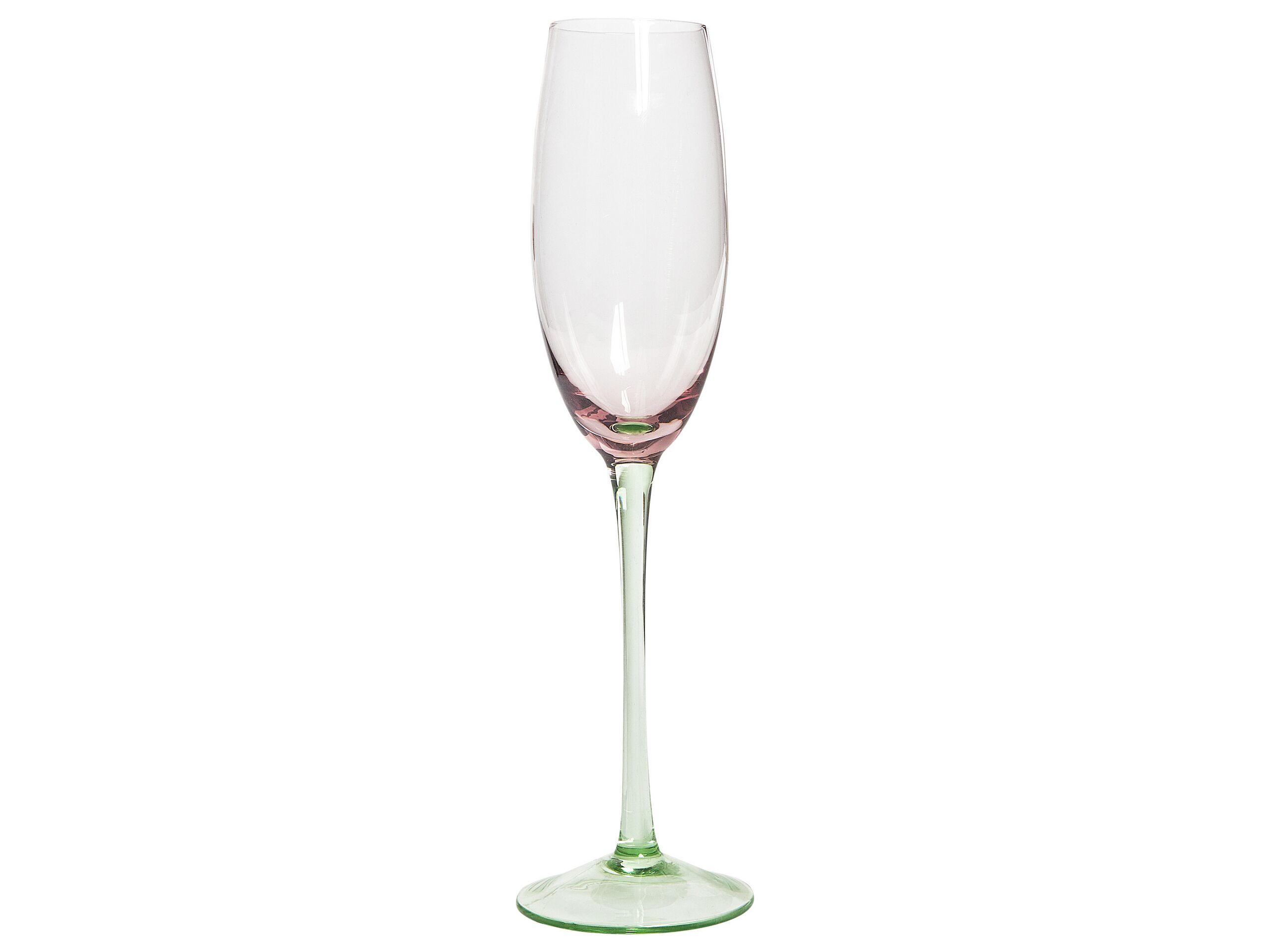 Beliani Champagnerflöten im 4er Set aus Glas Retro DIOPSIDE