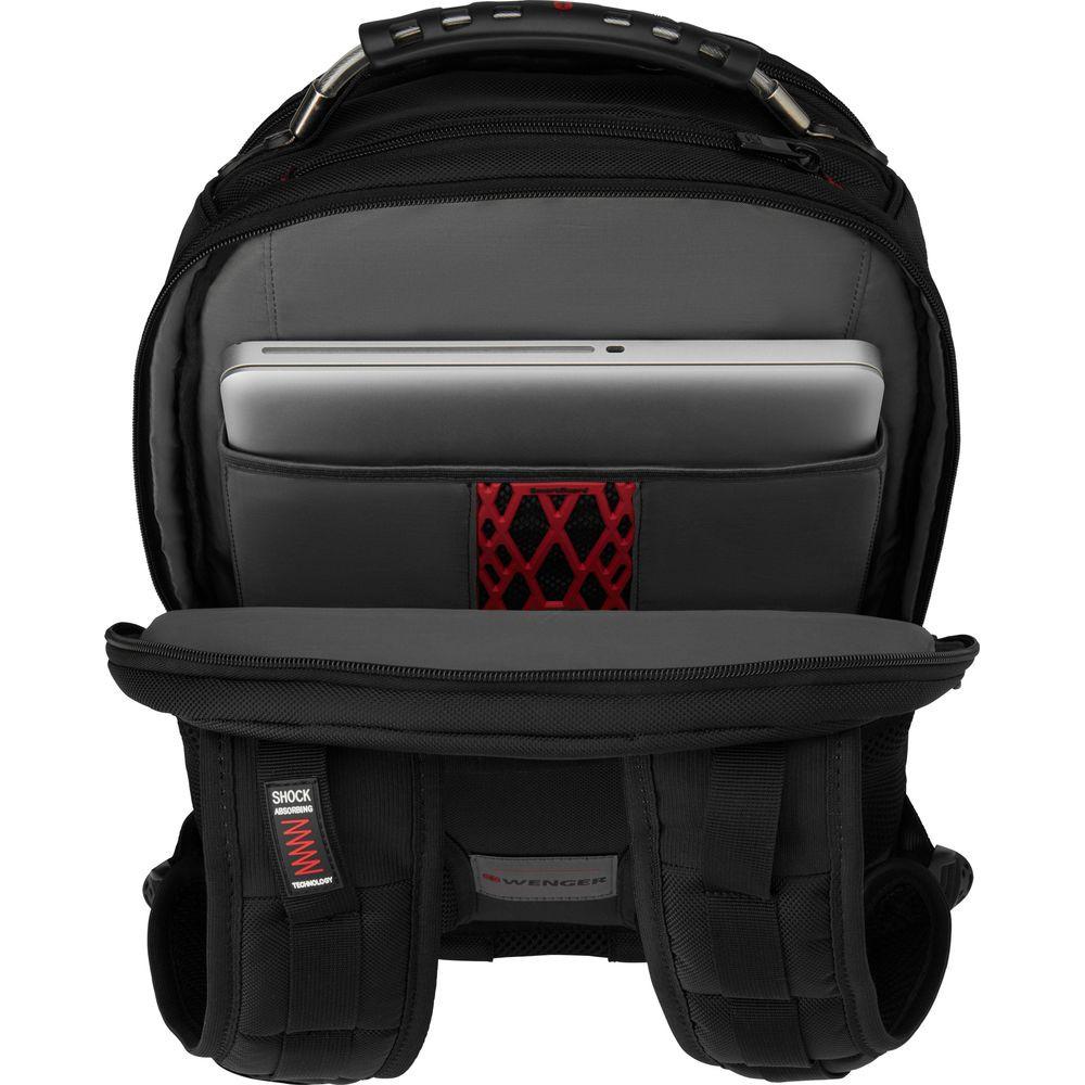WENGER Ibex Ballistic Deluxe 16 Laptop Backpack, Black