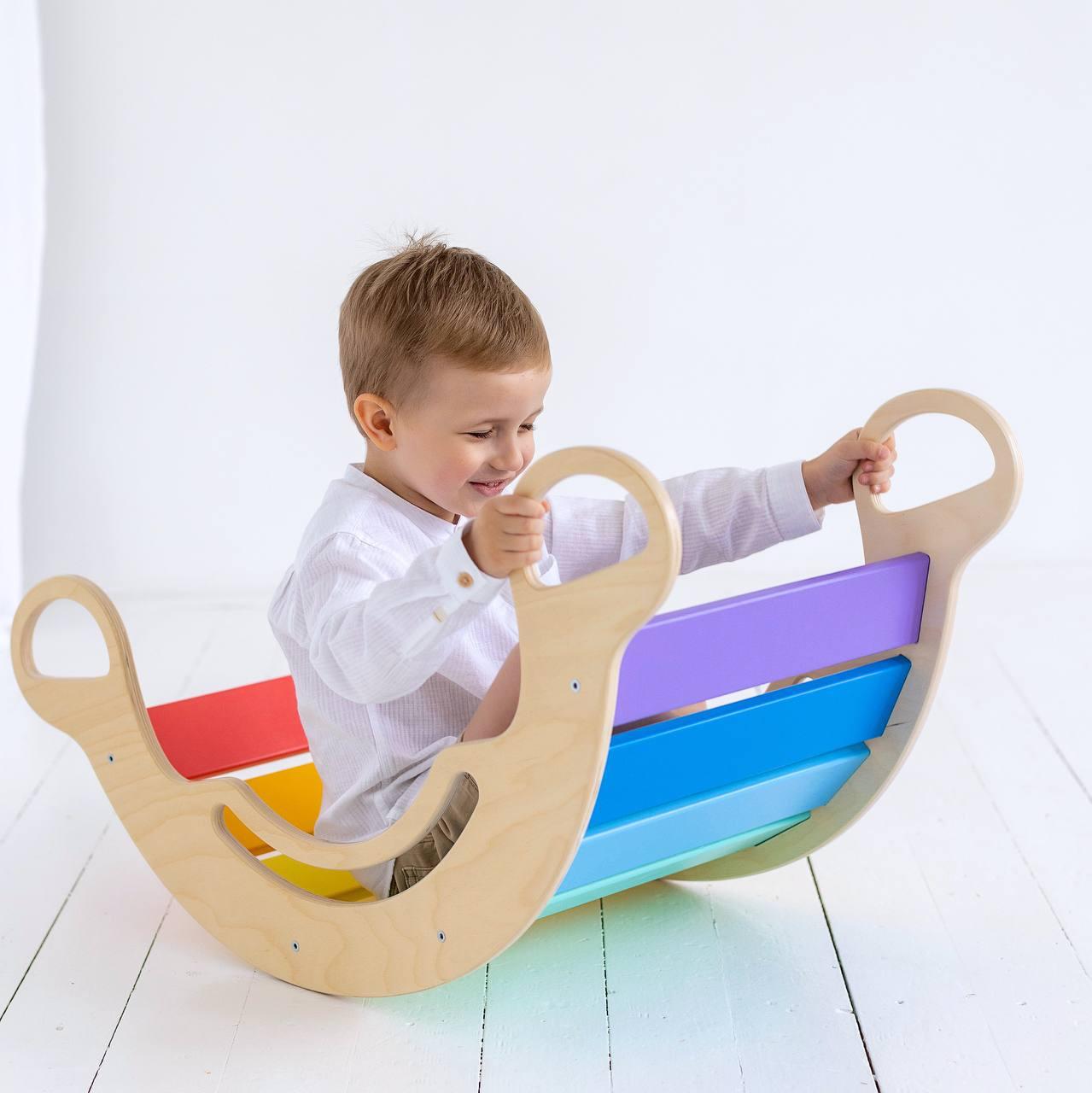 Montessori Balancewippe/Rocker - Schaukel - Hell