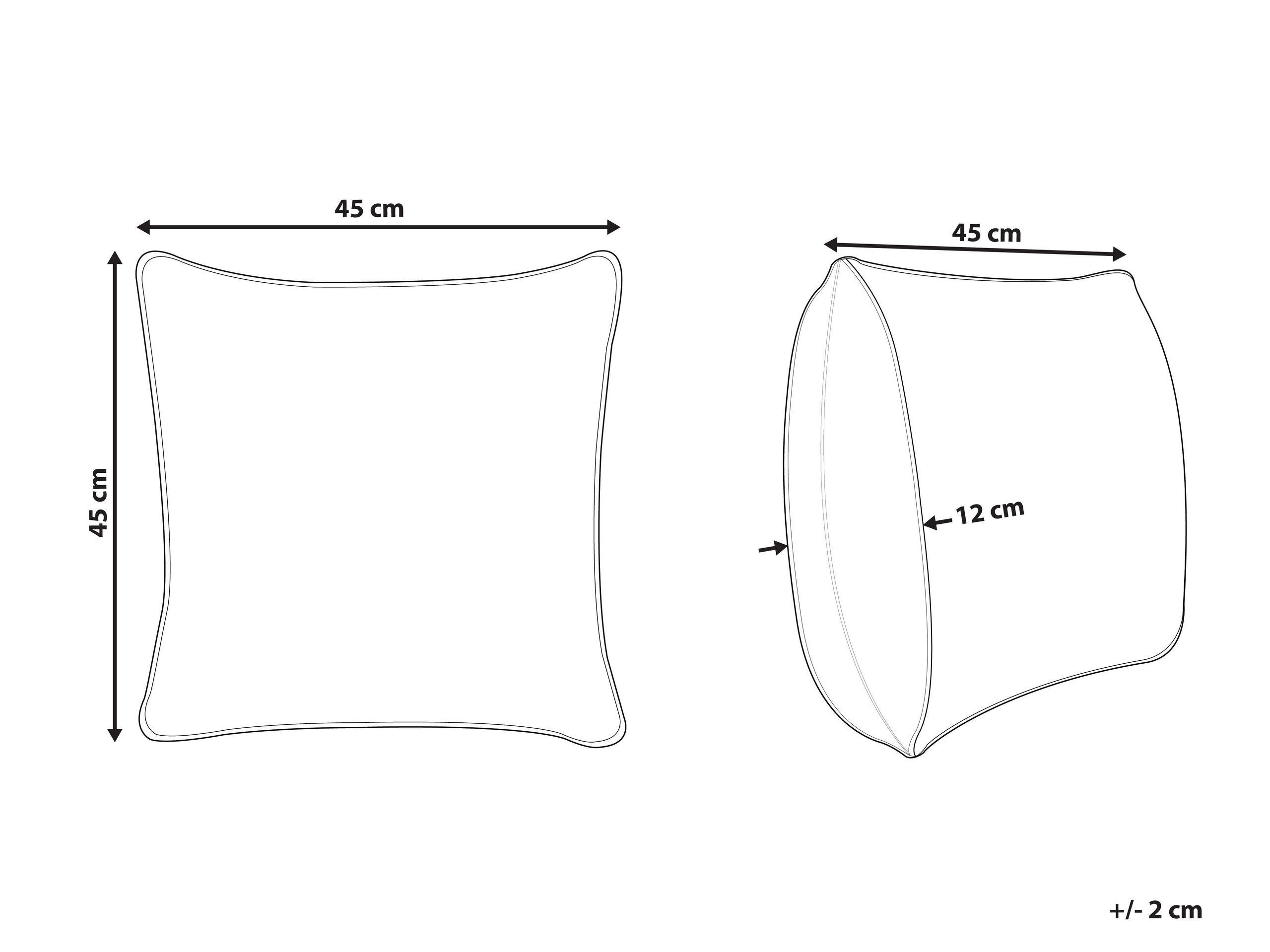 Beliani Dekokissen aus Polyester Rustikal TAMNINE