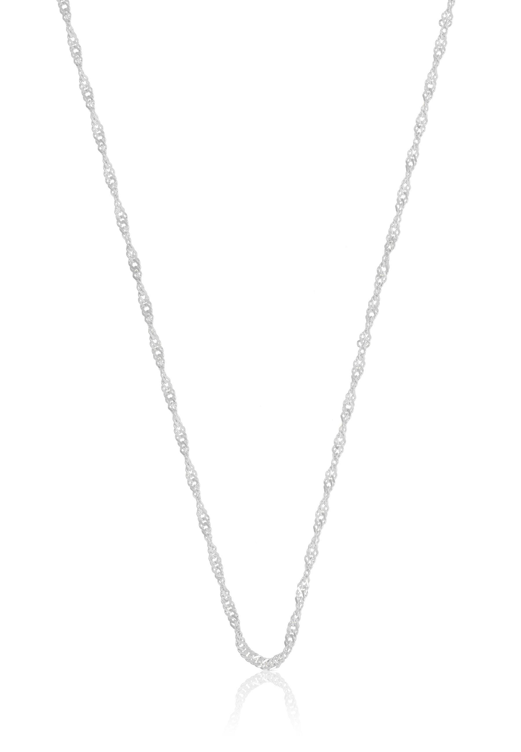 MUAU Schmuck Collier Singapur Weissgold 750, 1.5mm, 38cm