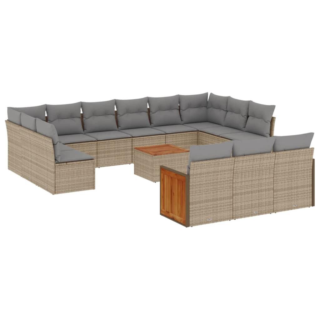VidaXL Garten sofagarnitur poly-rattan