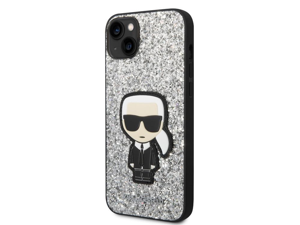 KARL LAGERFELD Hülle iPhone 14 Plus Glitter Flakes