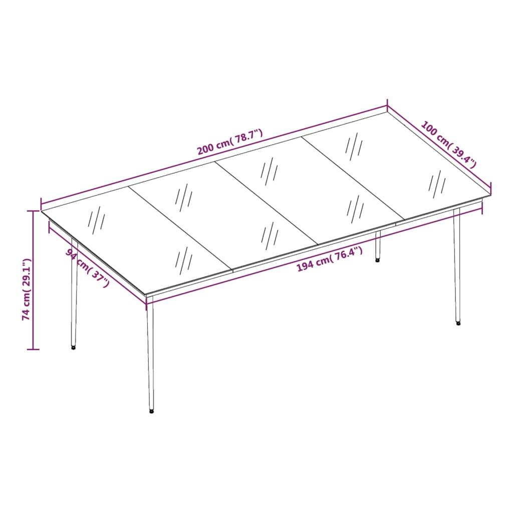 VidaXL Garten-essgruppe pvc